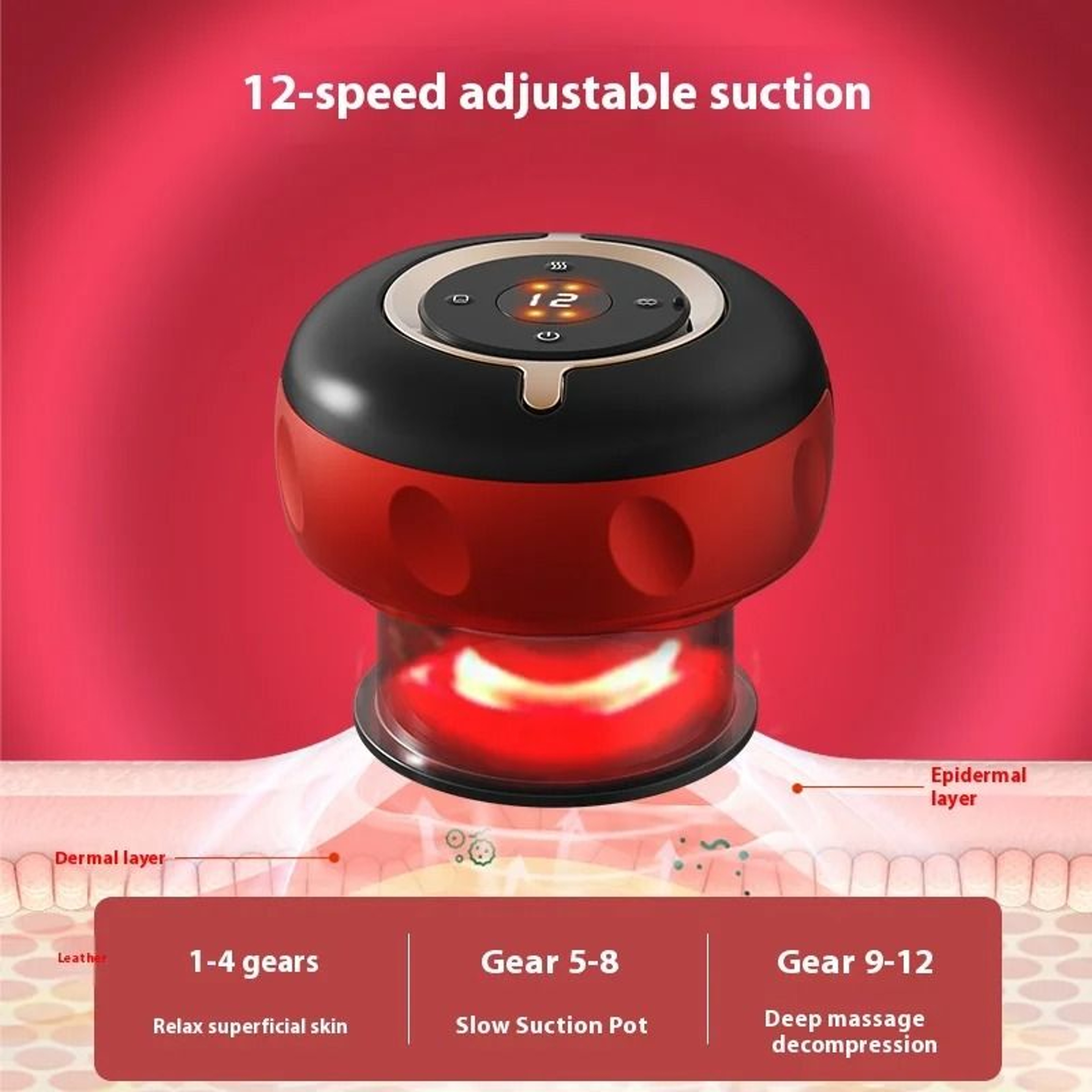 Smart Electric Cupping Massager With Heat  Remote Control 2