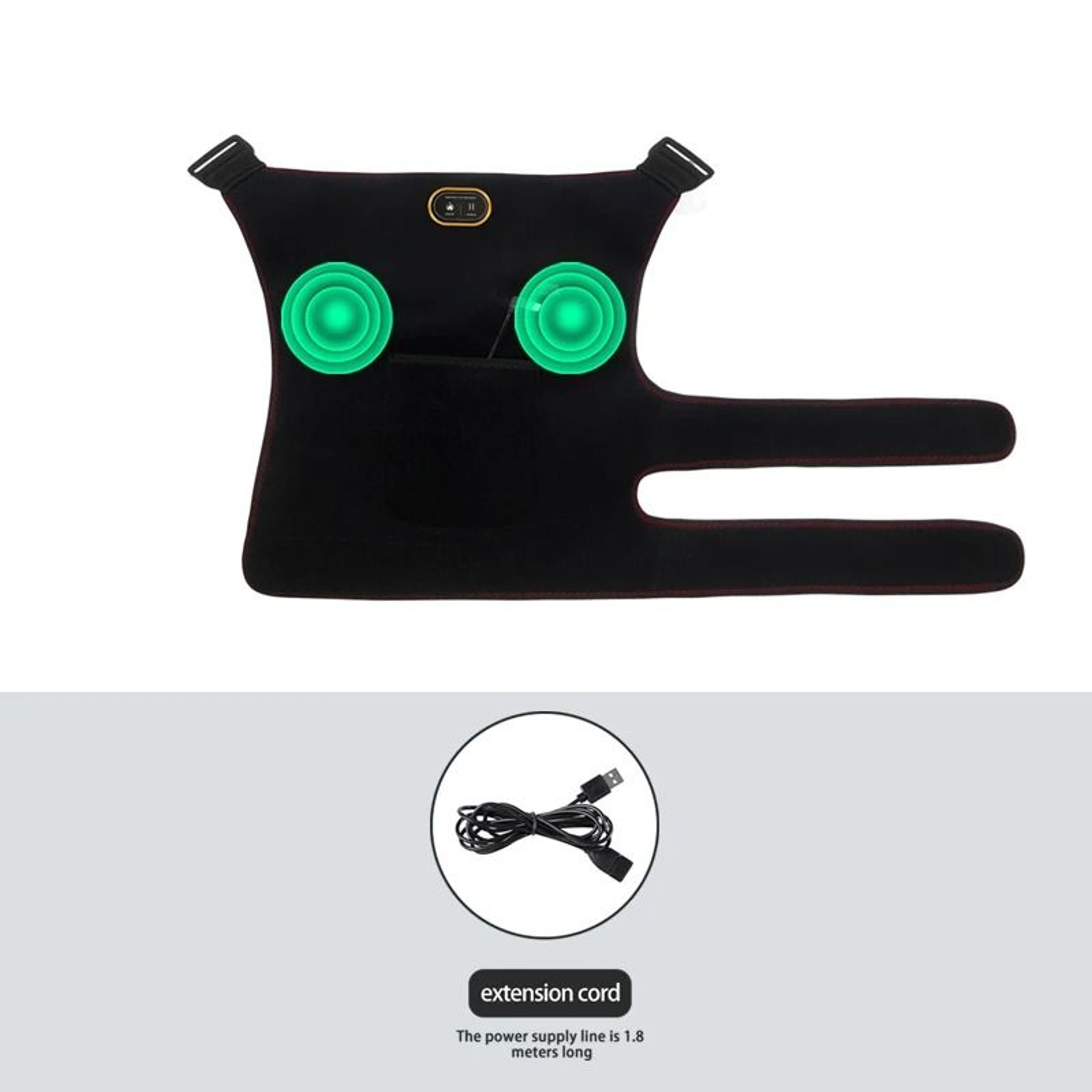 USB Heated Massage Hip  Lower Back Support Brace 7