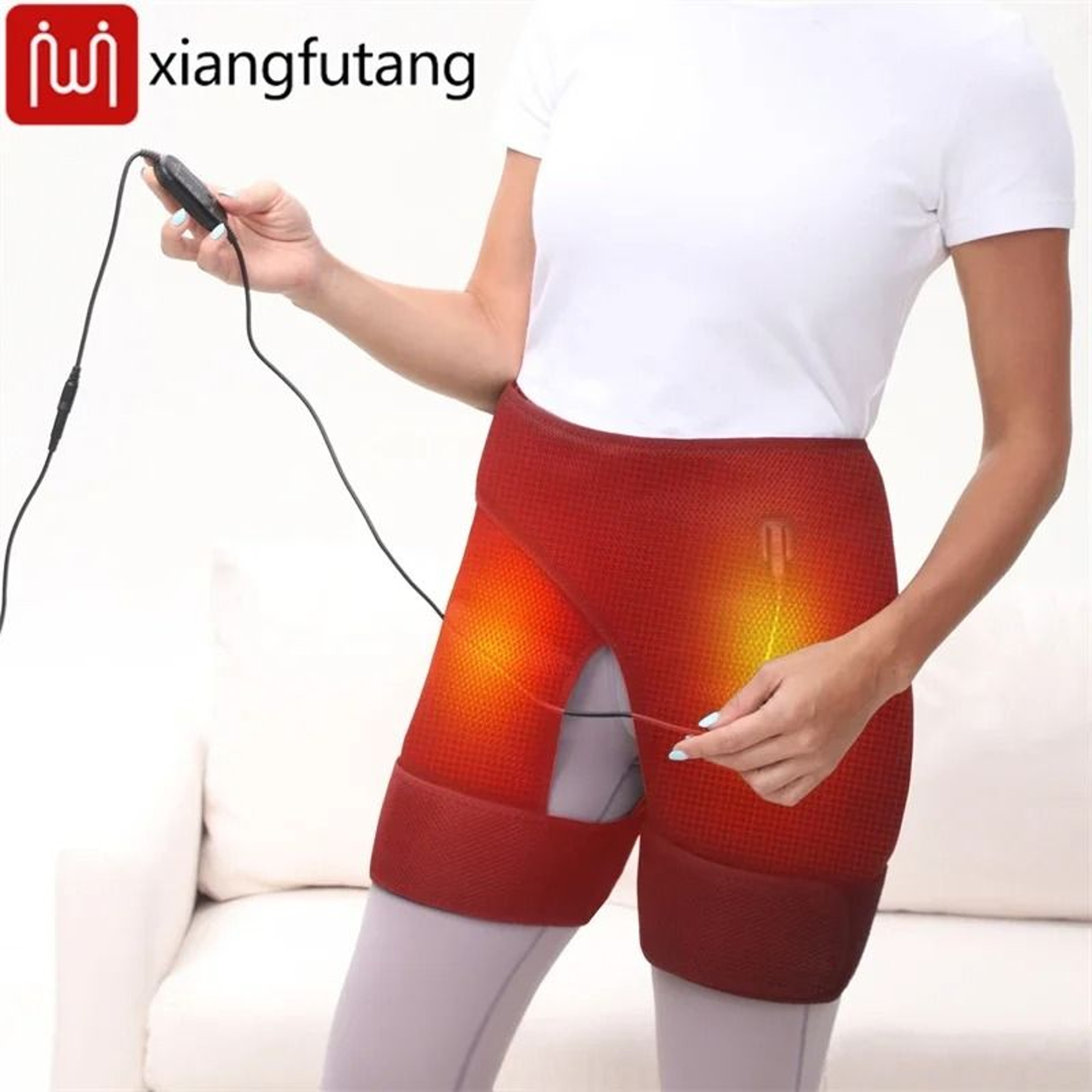 Electric Heating Dual Hip Support Pad With Vibration Massager 2