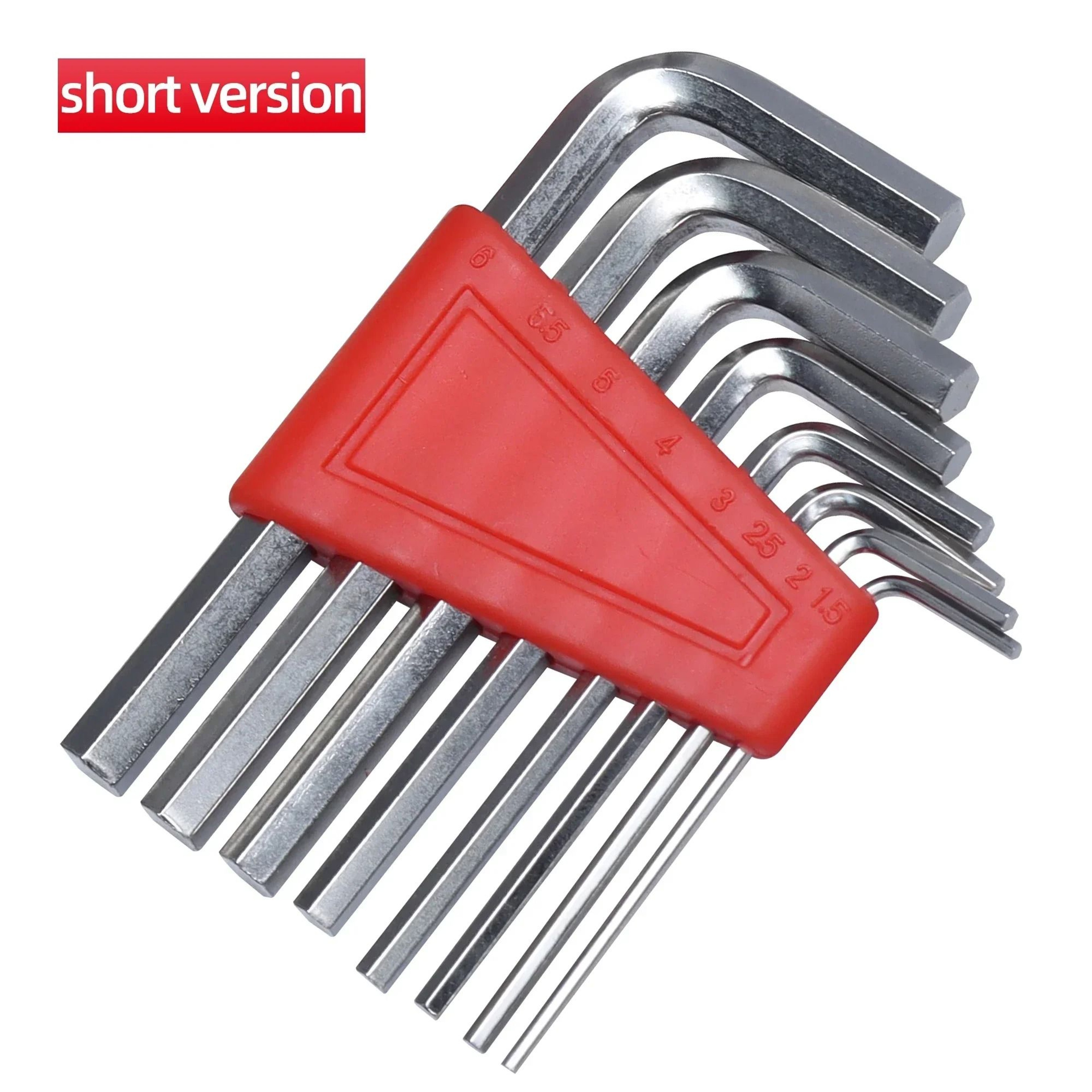 8Pcs Allen Wrench Metric And Inch Short Arm Tool Set 6