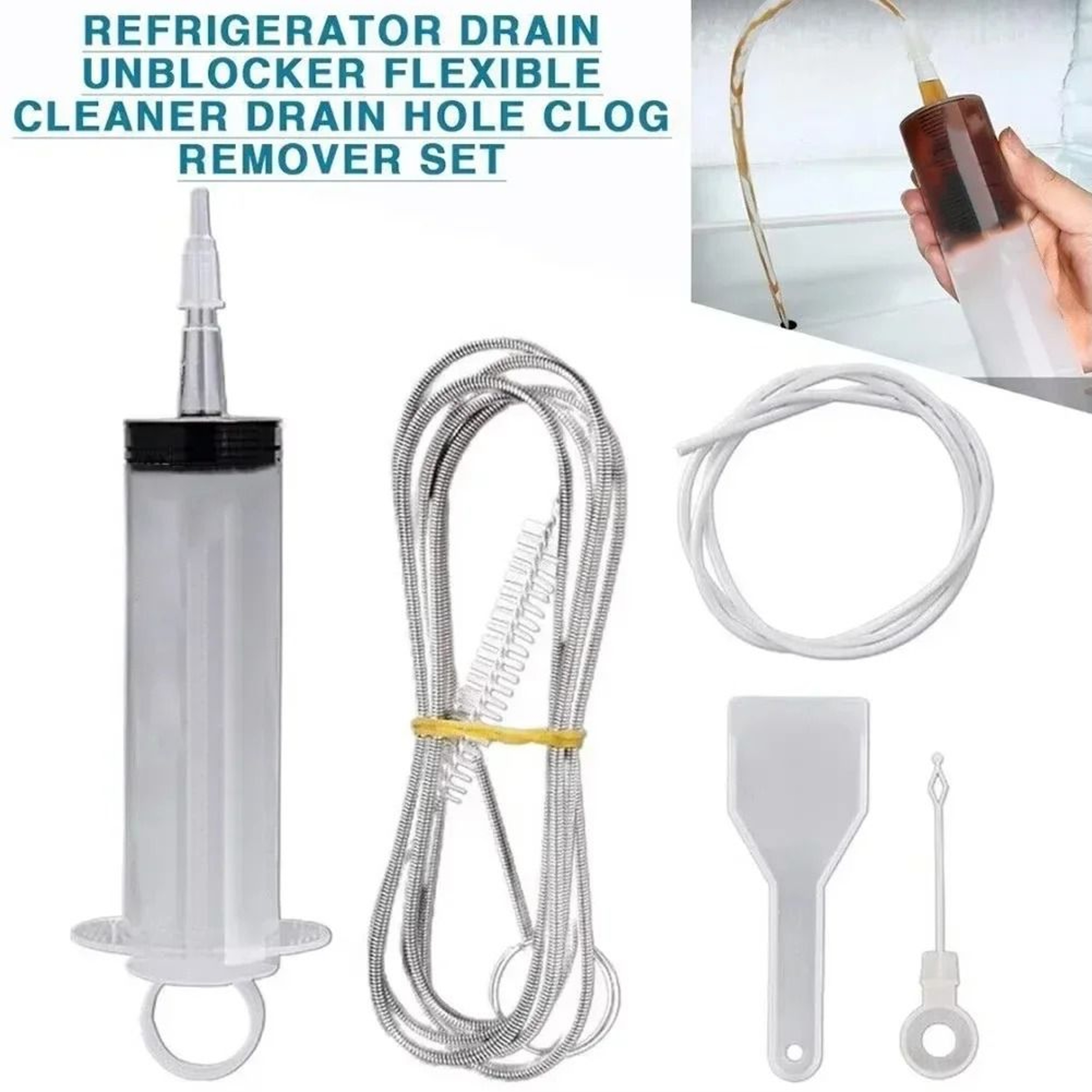 5Pcs Fridge Dredging Kit Flexible Refrigerator Drain Hole Cleaning Set 1