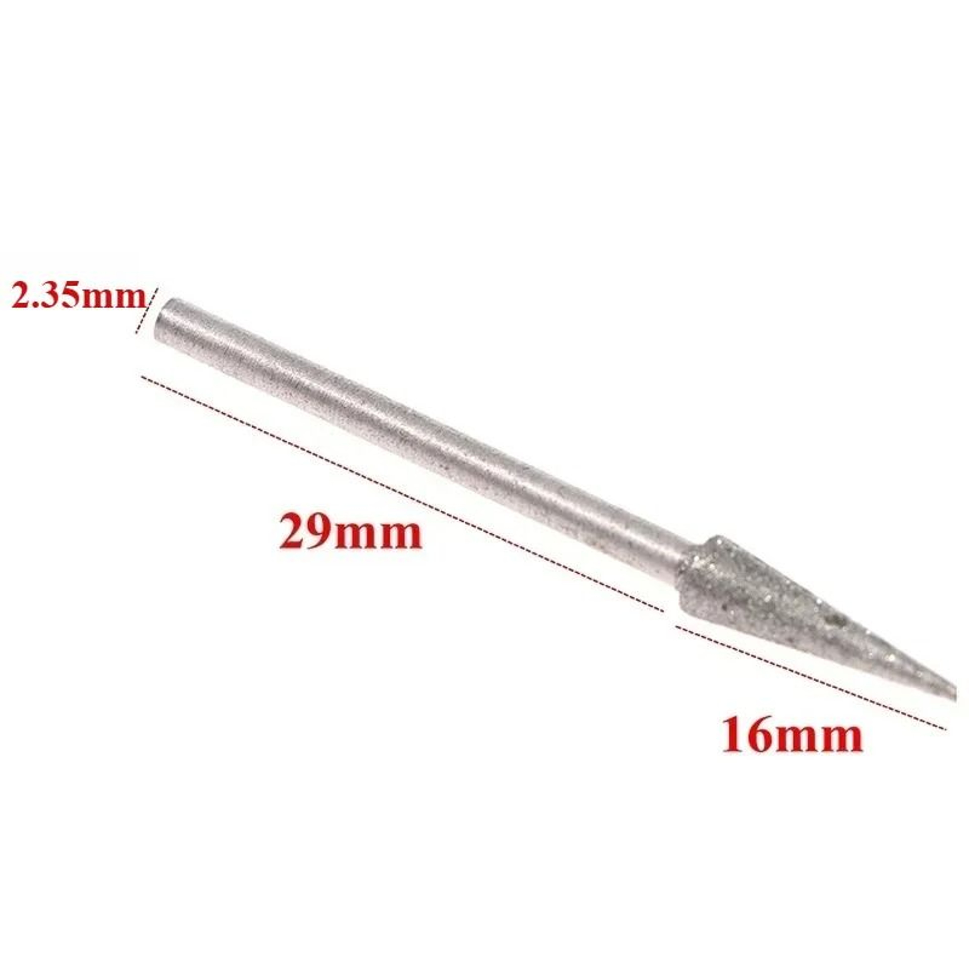 6Pcs 14mm Diamond Grinding Head Needle Bits Carving Engraving Burrs 1
