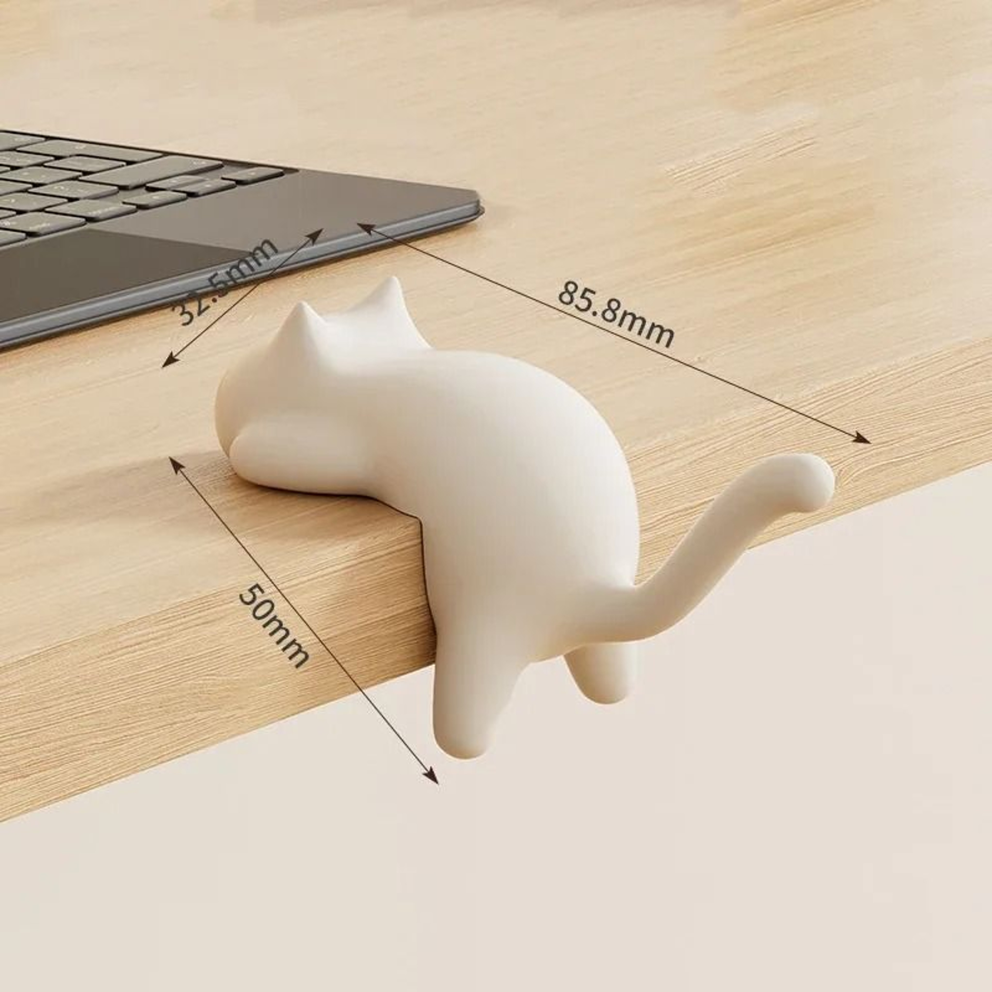 1Pc Desktop Hook Cute CatShaped Table Edge Keychain  Bag Storage Holder 7
