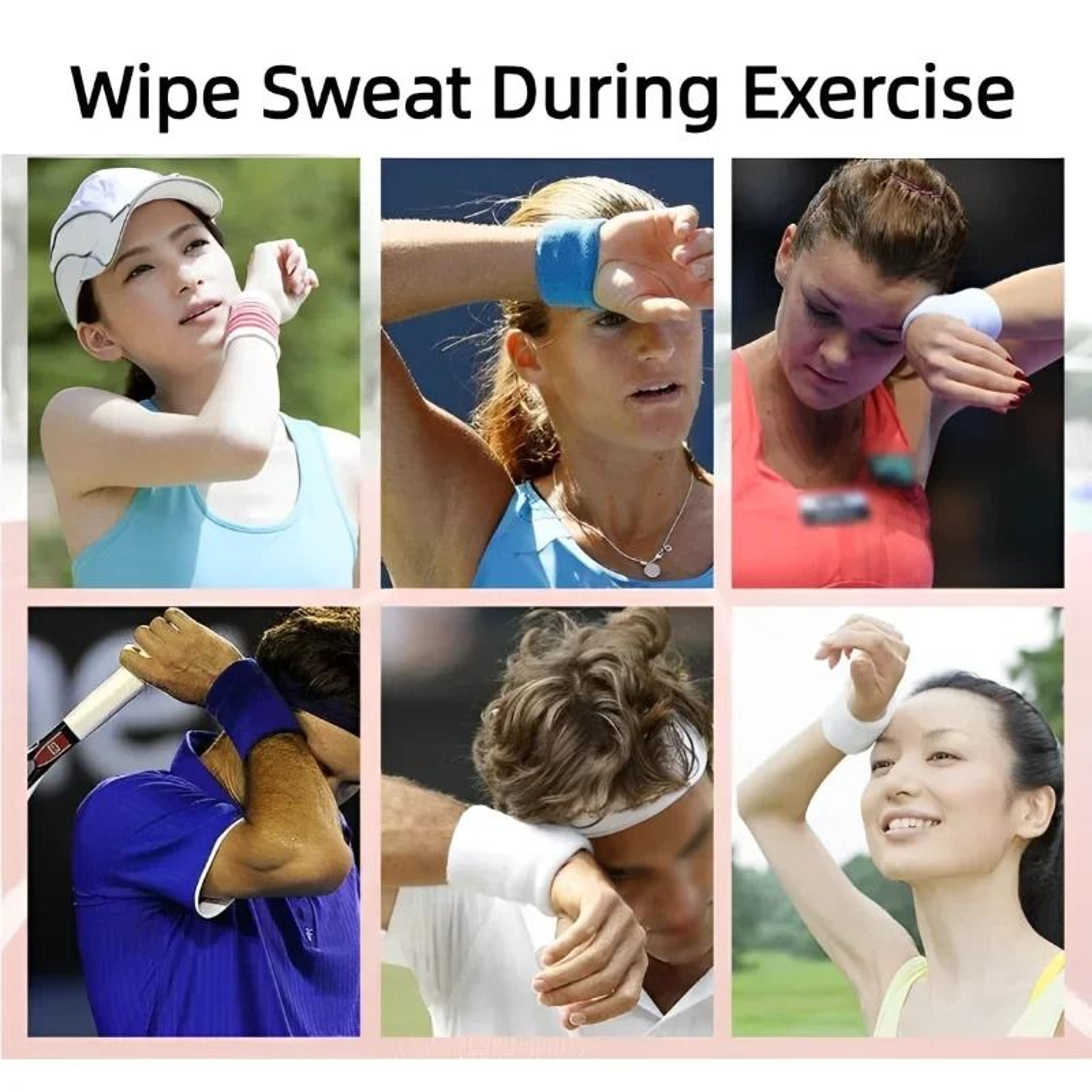 8x10CM Towel Sports Wristbands  Absorbent Tennis  Fitness Sweat Bands Wrist Guard 1