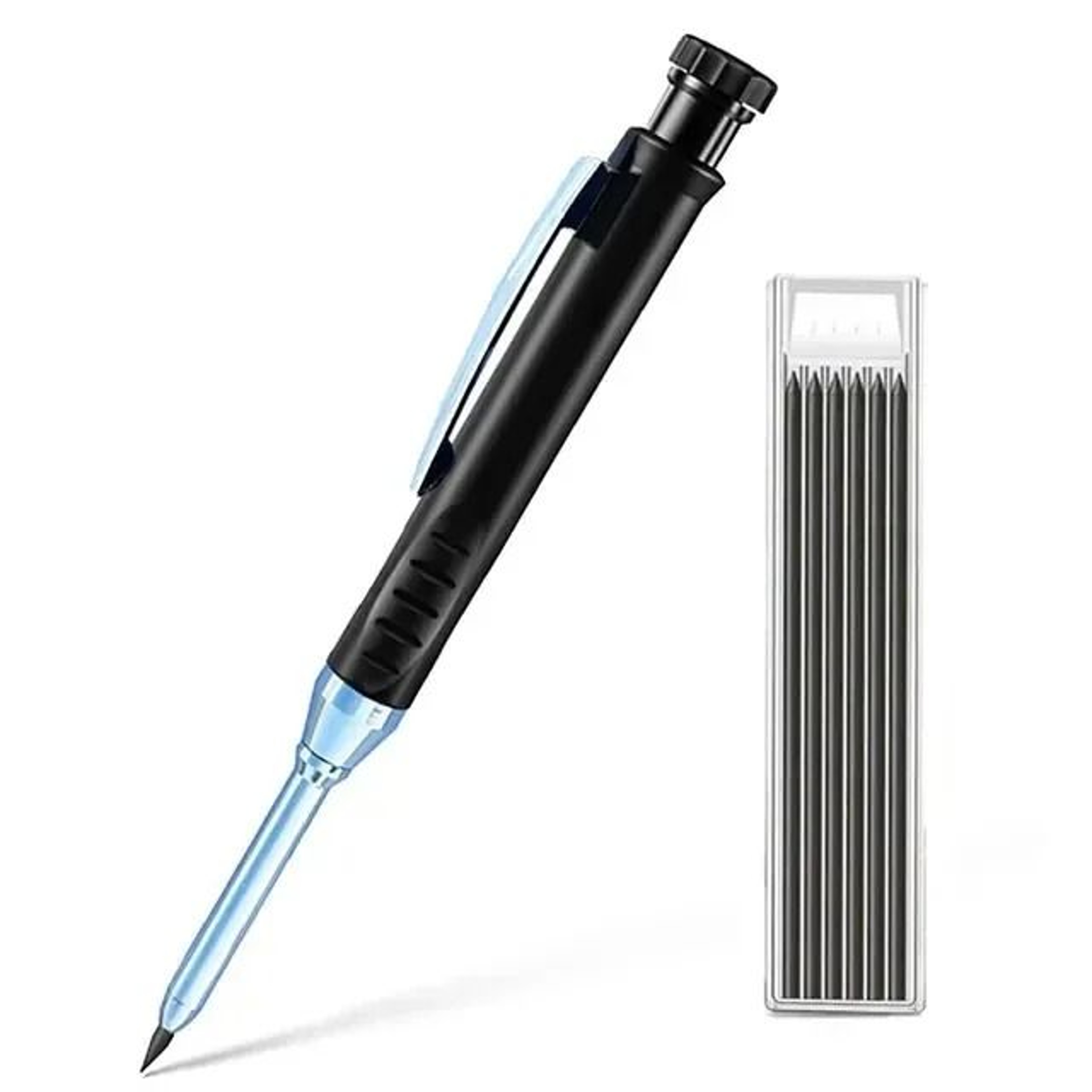 2Pcs 28mm Carpenter Mechanical Pencil With Sharpener For Woodworking 6