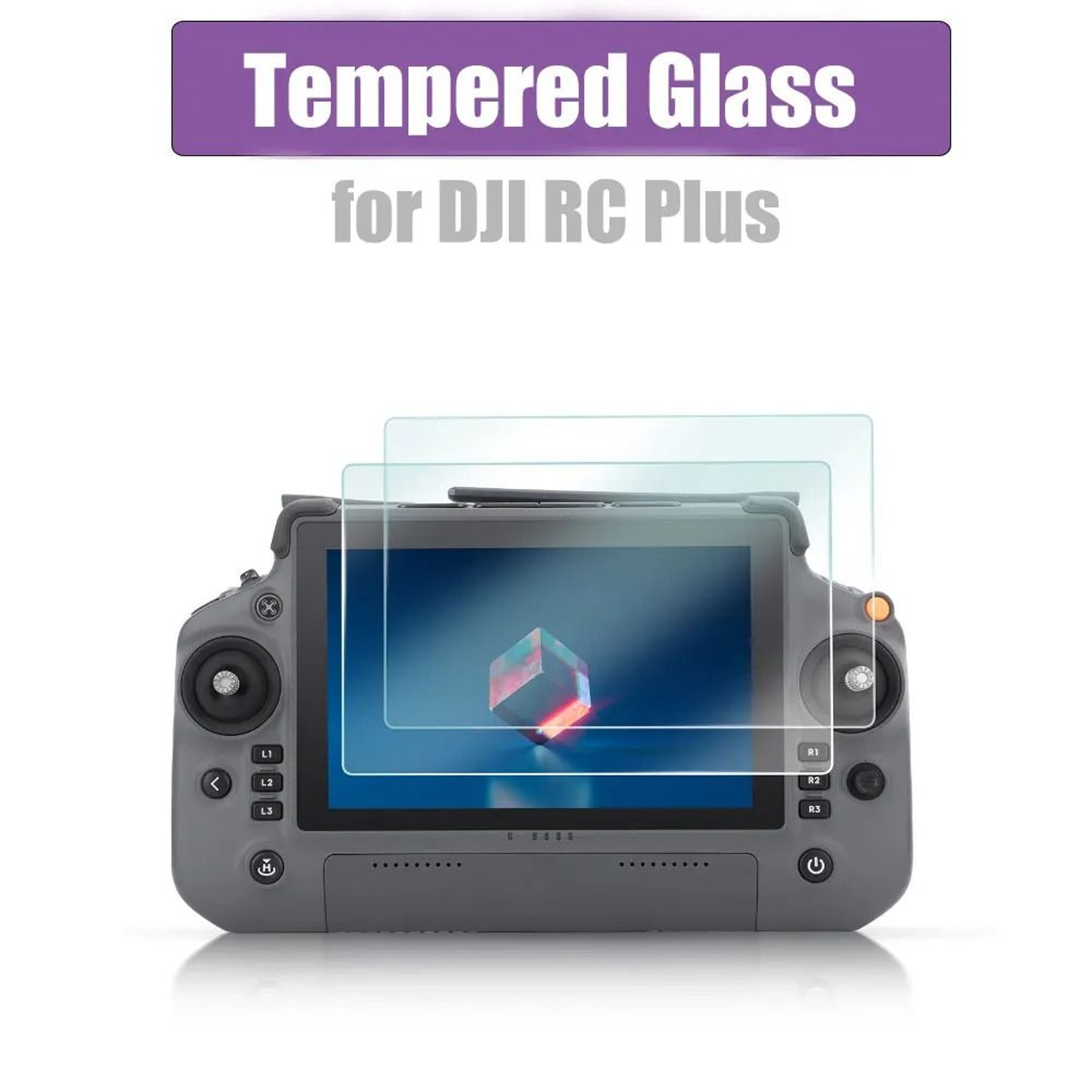2Pack Tempered Glass Screen Protector Film For DJI RC Plus Remote Control 0