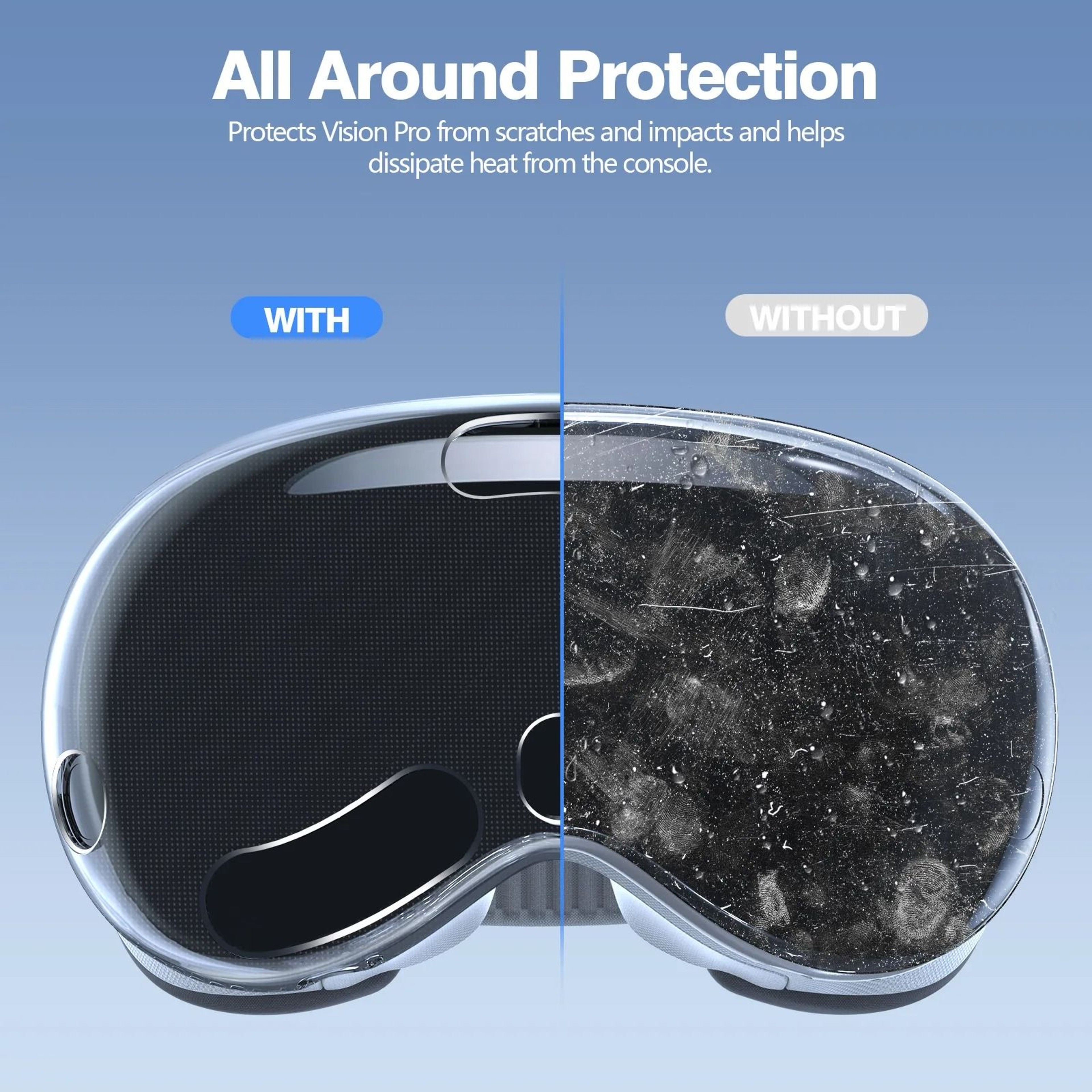 Protective TPU Soft Skin Shell Cover For Apple Vision Pro Headset 2