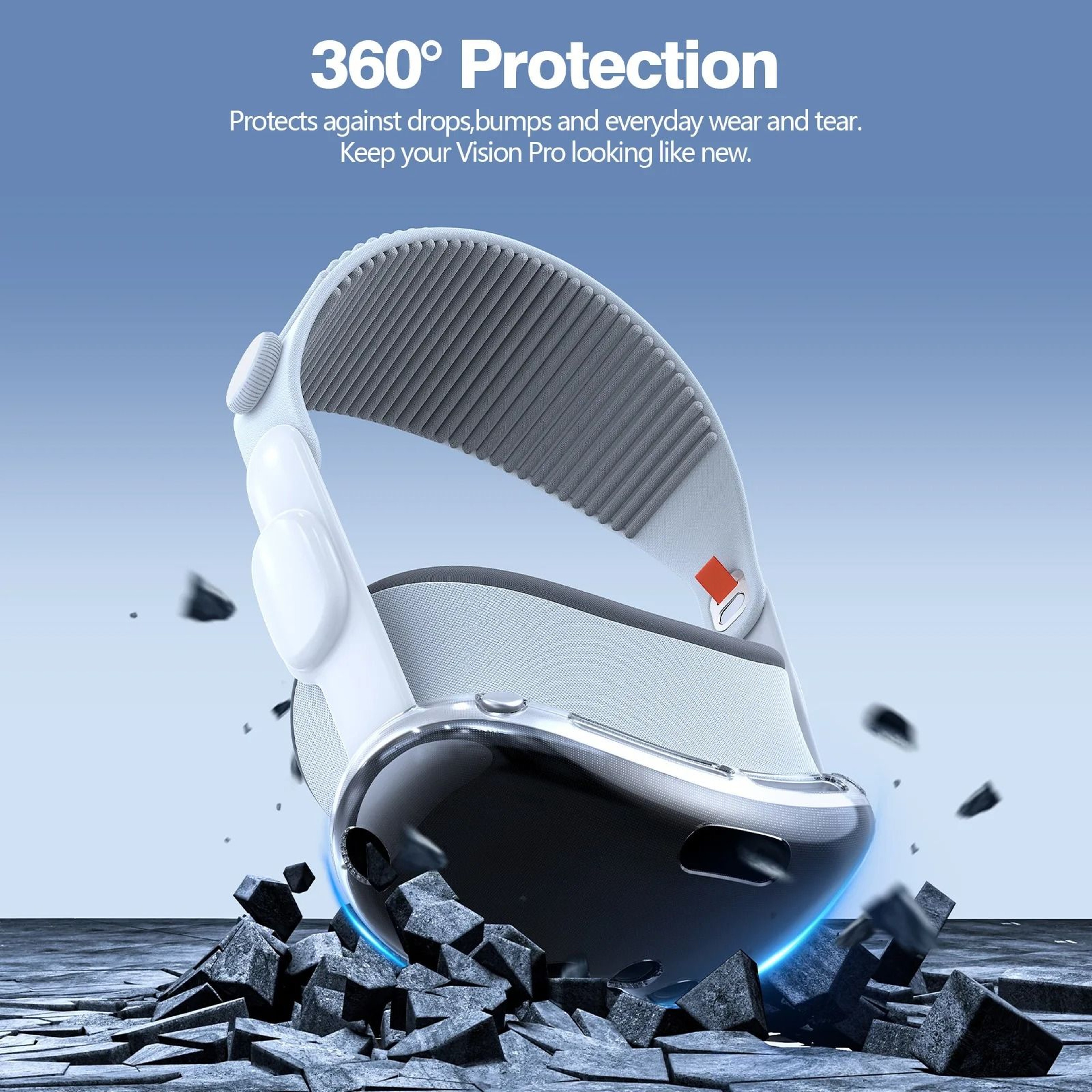Protective TPU Soft Skin Shell Cover For Apple Vision Pro Headset 3
