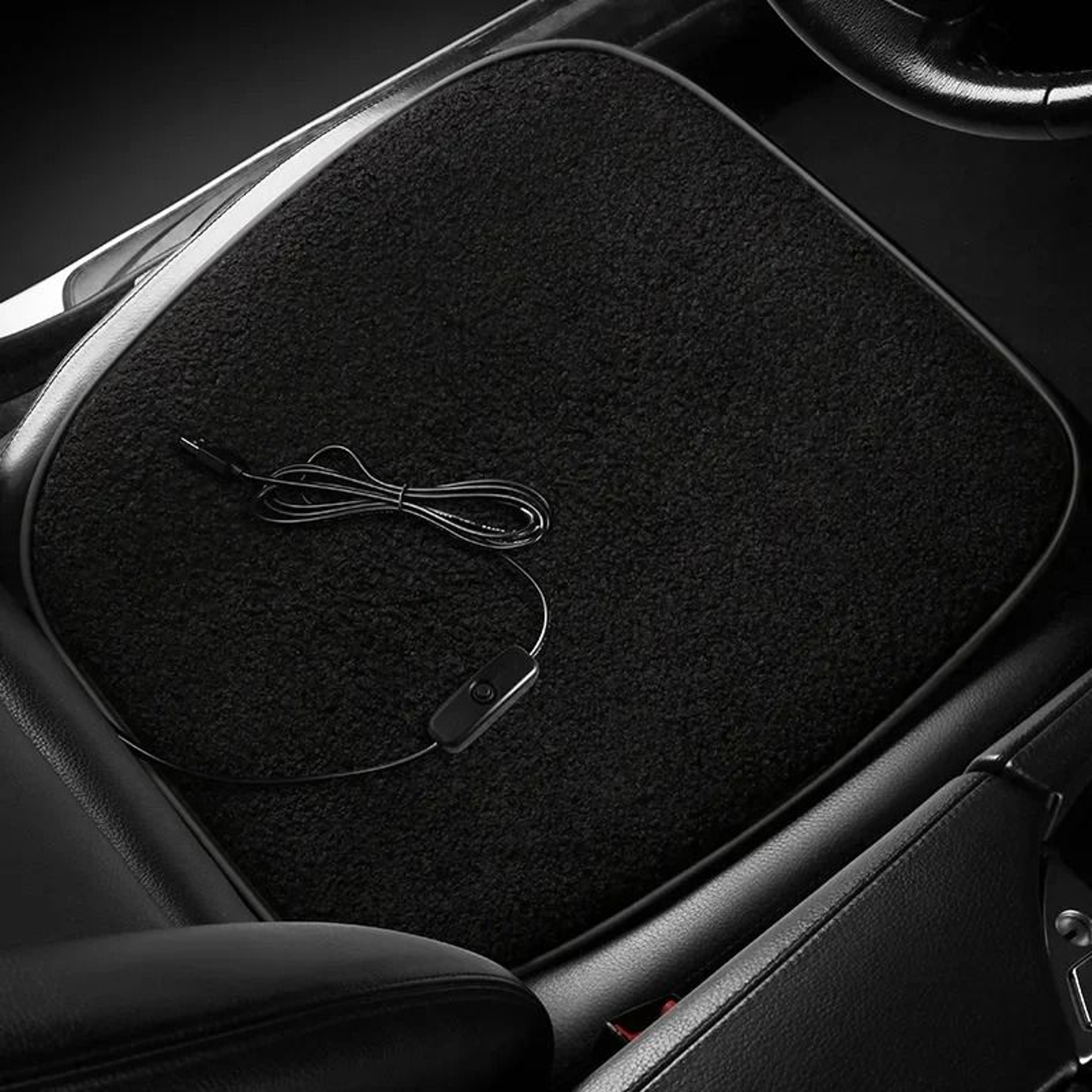 12W Car USB Heated Seat Pad  5V Winter Warm Plush Cushion With Fast Heating For Driver And Passenge 6