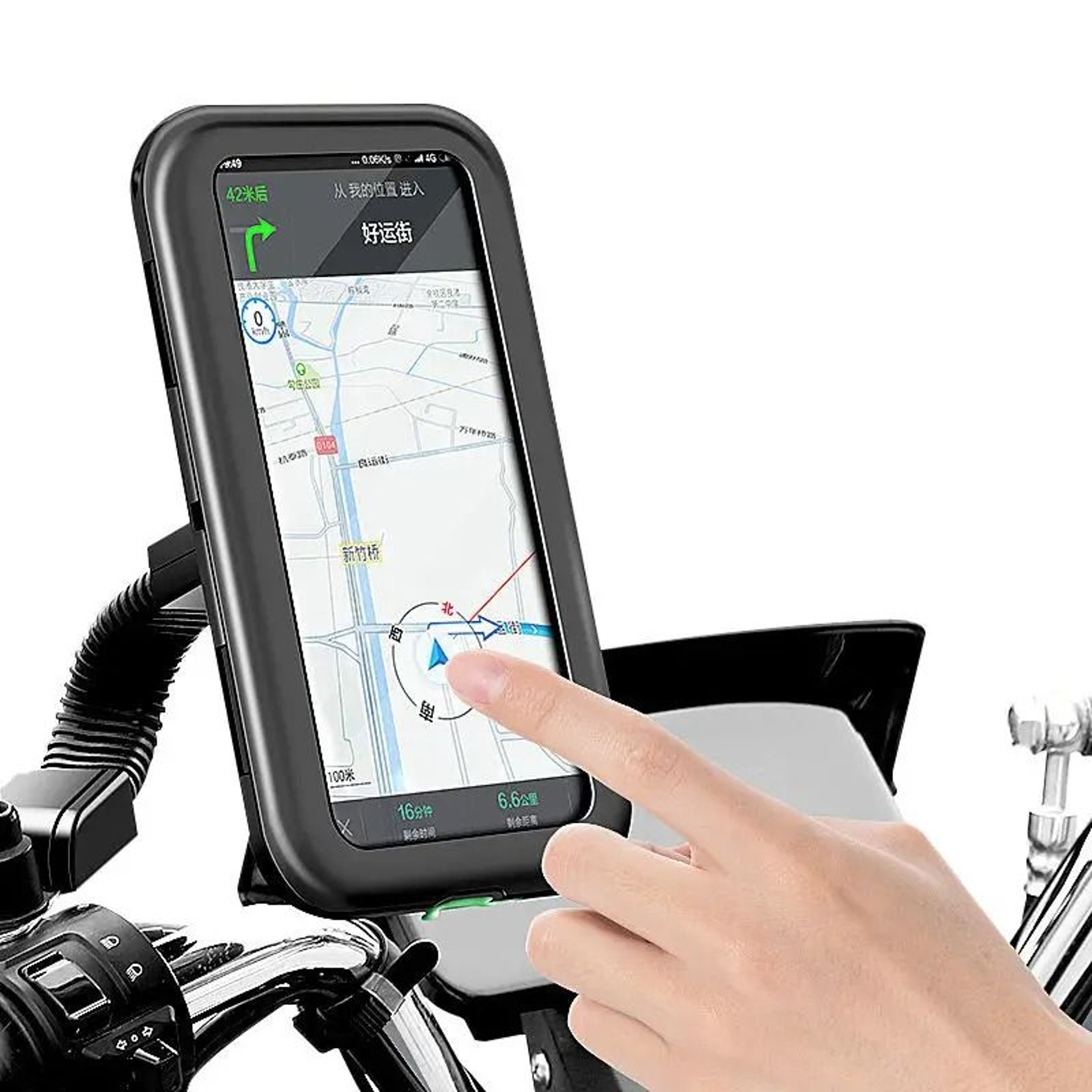 Waterproof Motorcycle And Bicycle Handlebar Phone Mount Bag 5