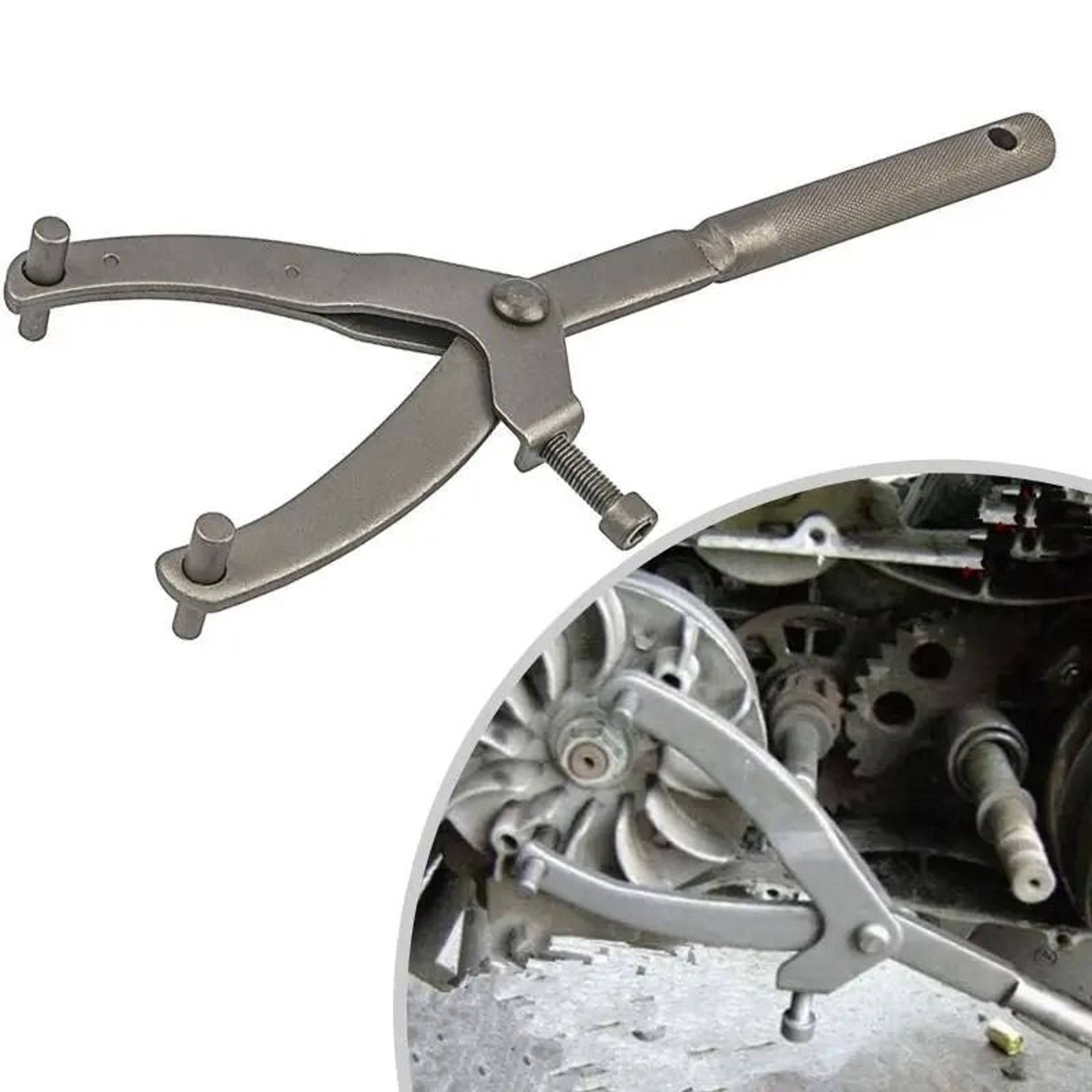 Adjustable YType Flywheel Wrench And Clutch Pulley Spanner 0