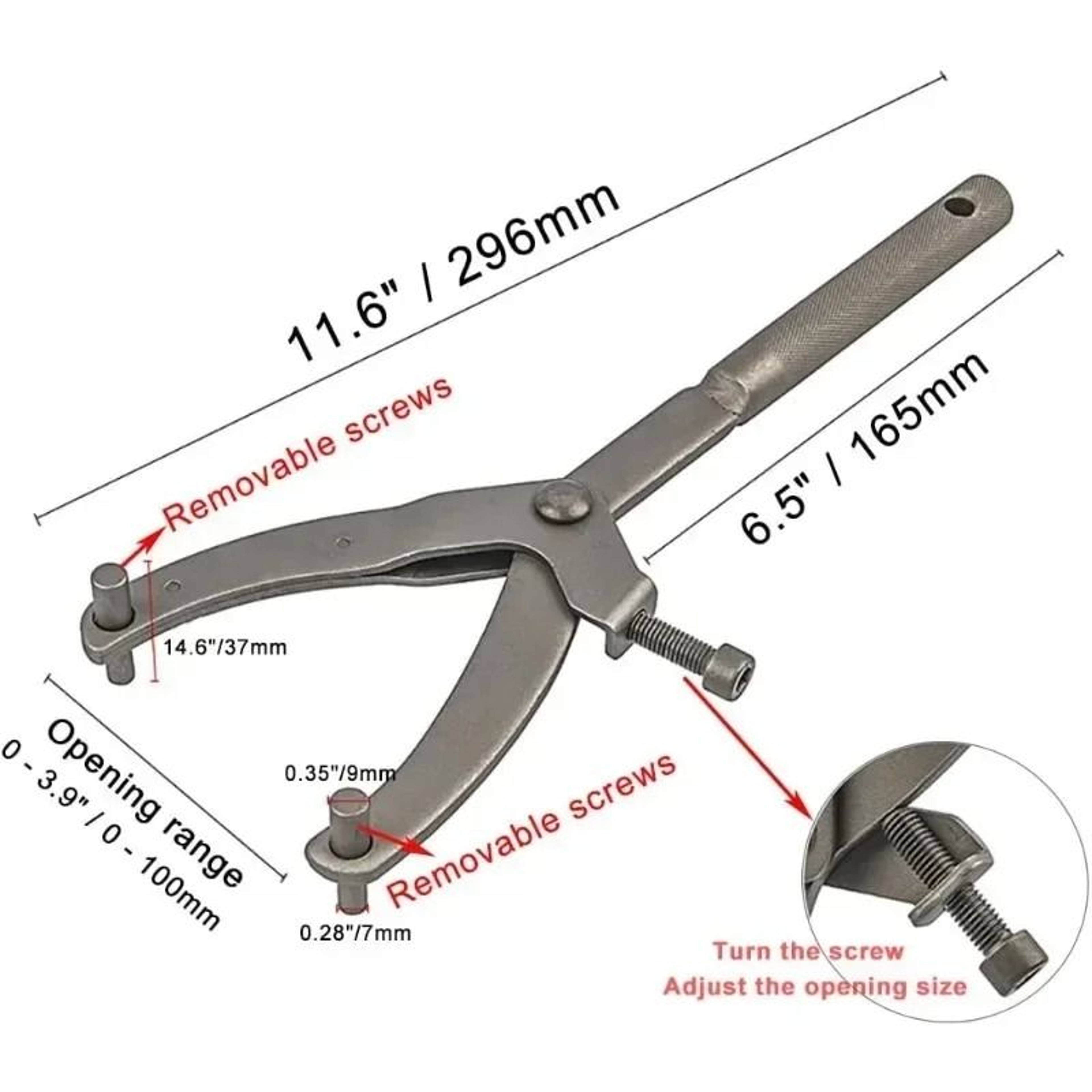 Adjustable YType Flywheel Wrench And Clutch Pulley Spanner 1