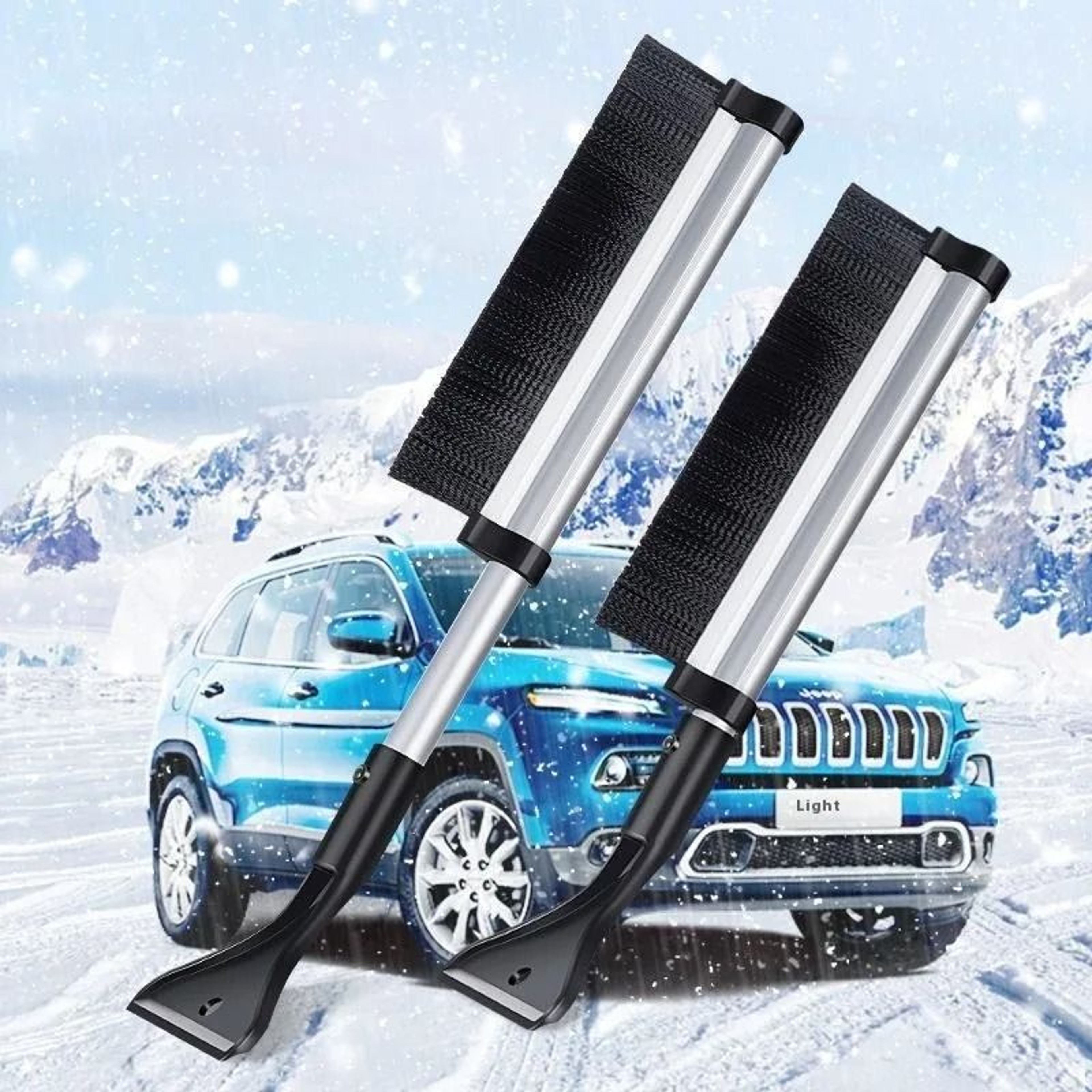 MultiFunction Car Snow Brush And Ice Scraper Tool 2