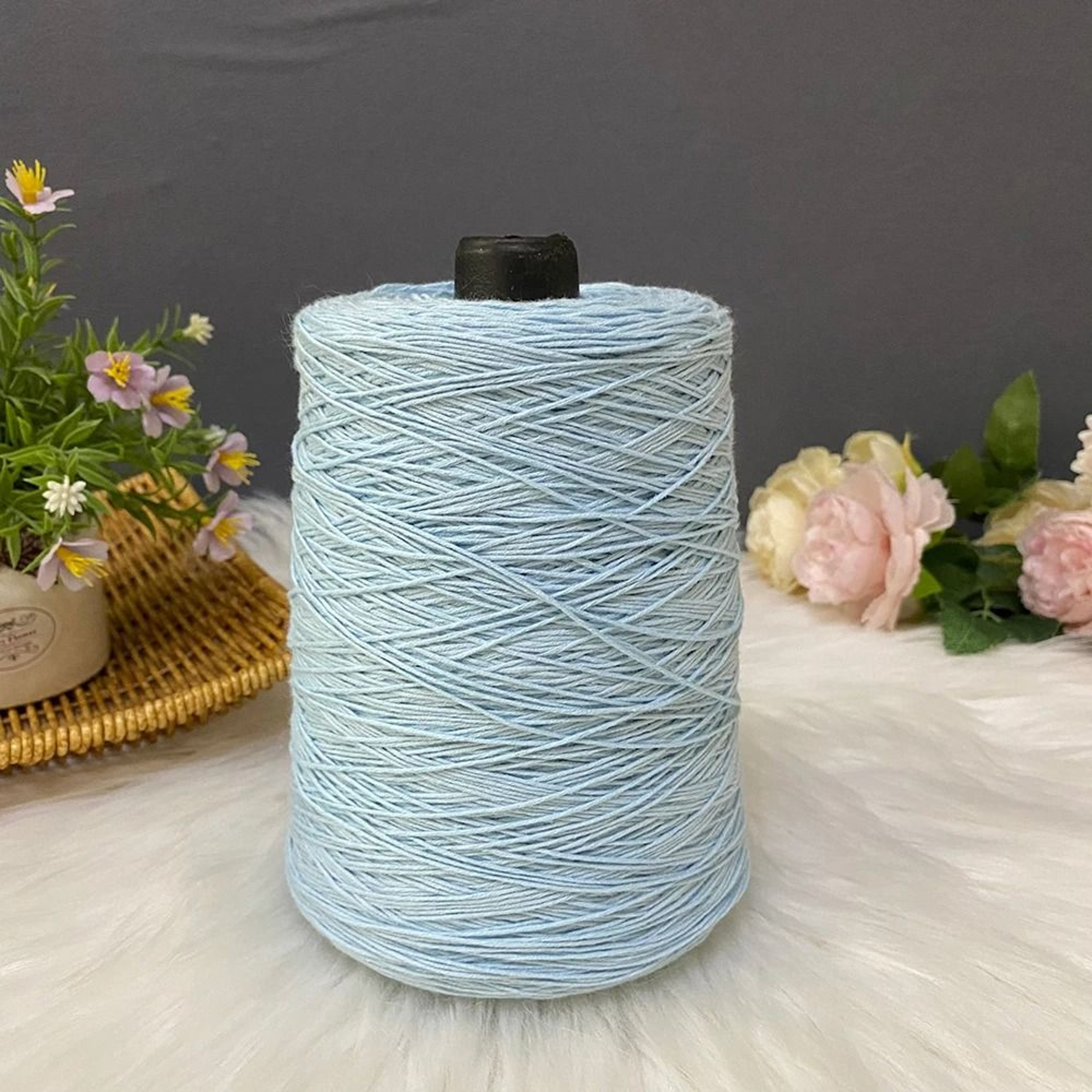 Pure Natural Cotton Yarn 500g Skein Soft Hand Knitting And Crochet Yarn 2