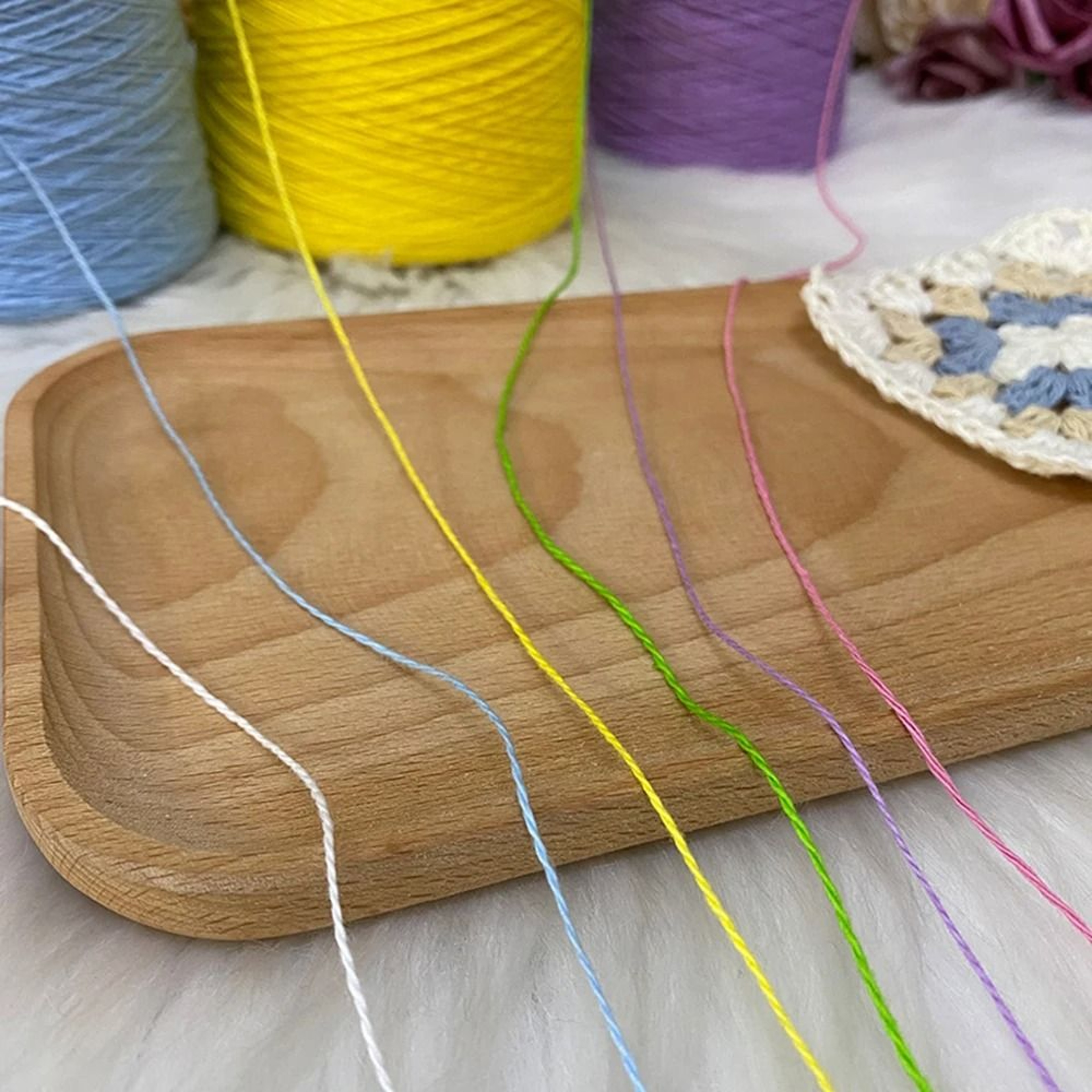 Pure Natural Cotton Yarn 500g Skein Soft Hand Knitting And Crochet Yarn 4