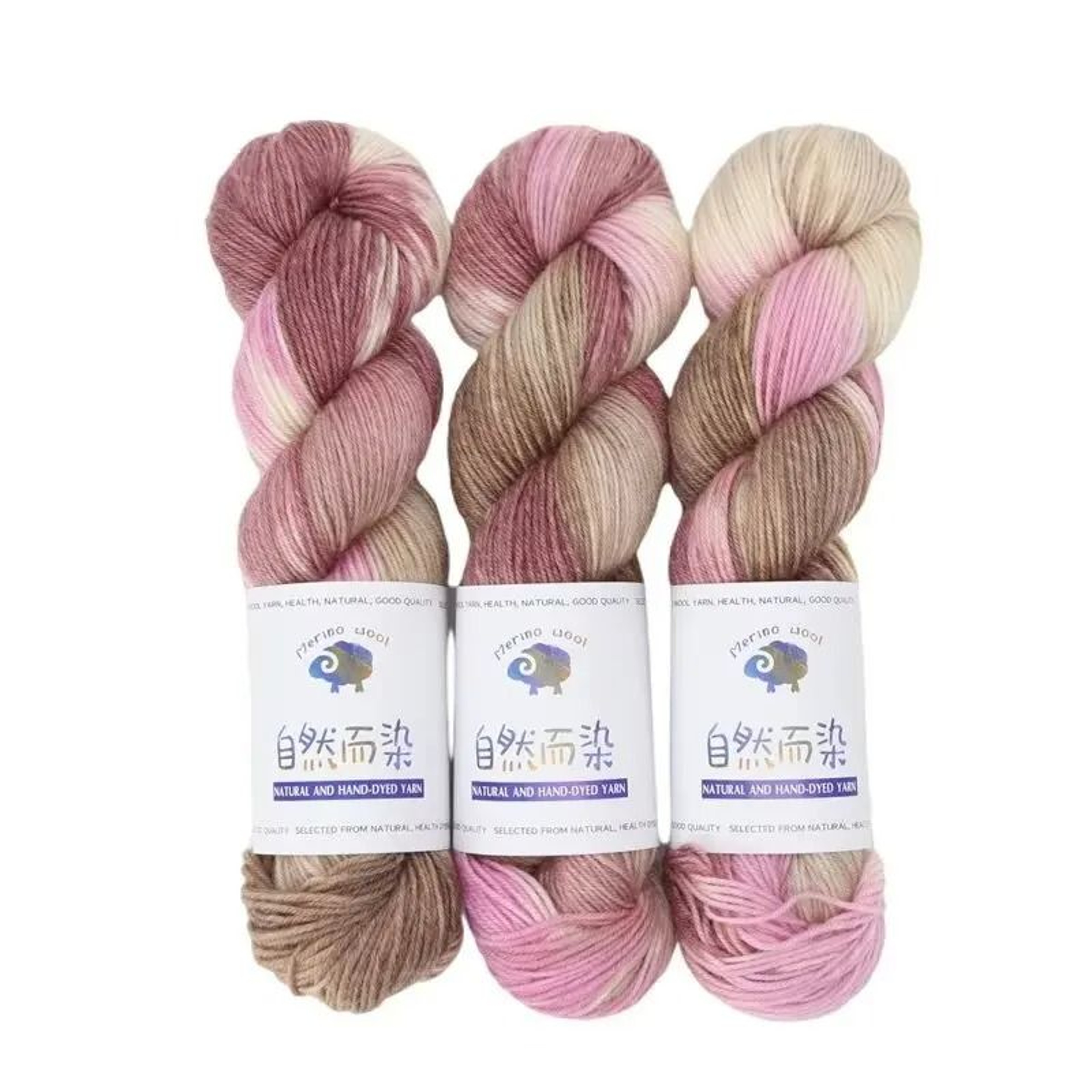 100g 270m Rainbow Merino Wool Yarn Handmade Dyed Soft Crochet Thread For Sweaters And Scarves 1