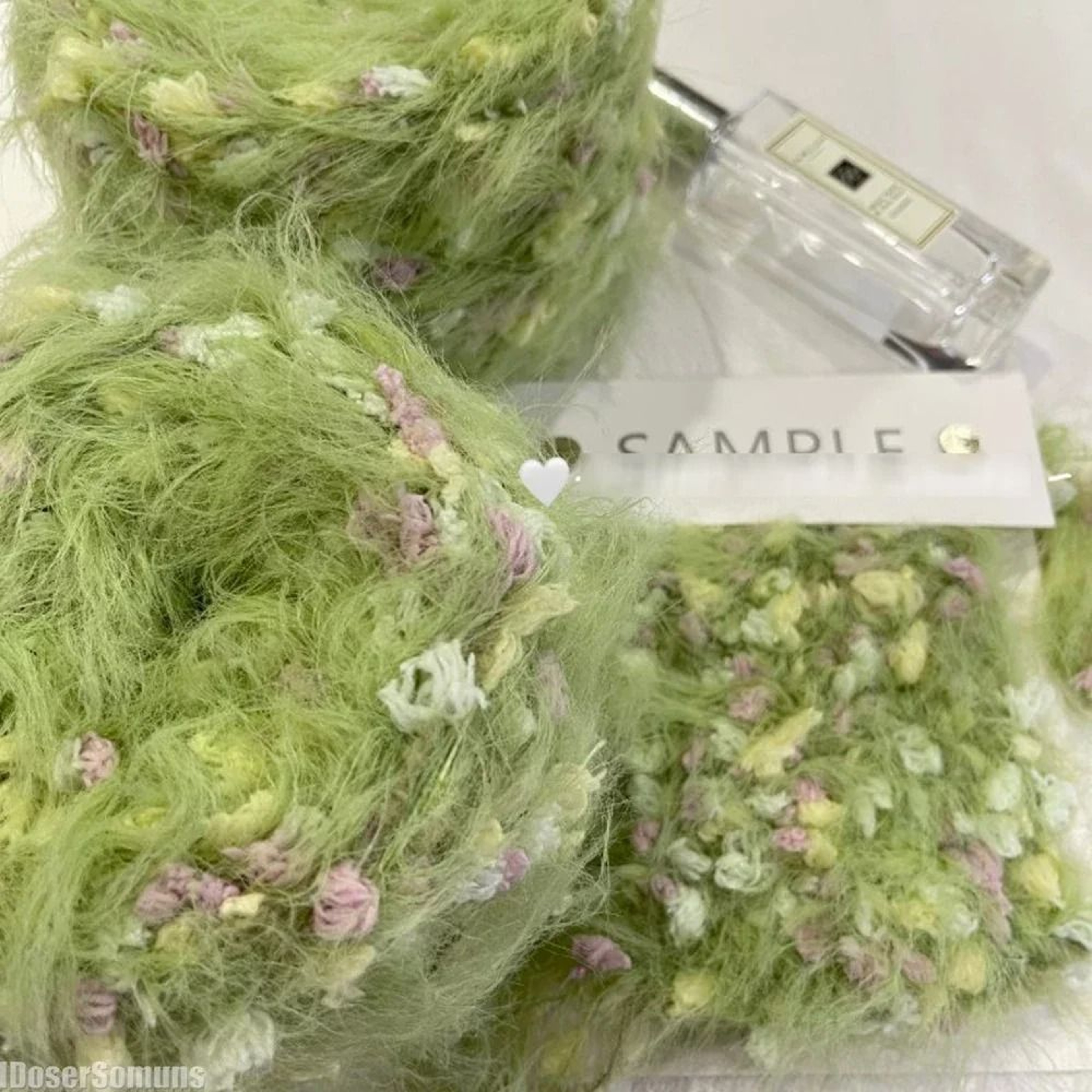 Garden Series Hand Mixed Knitting Yarn 100g Green Flower Thread For DIY Crochet And Crafting 4