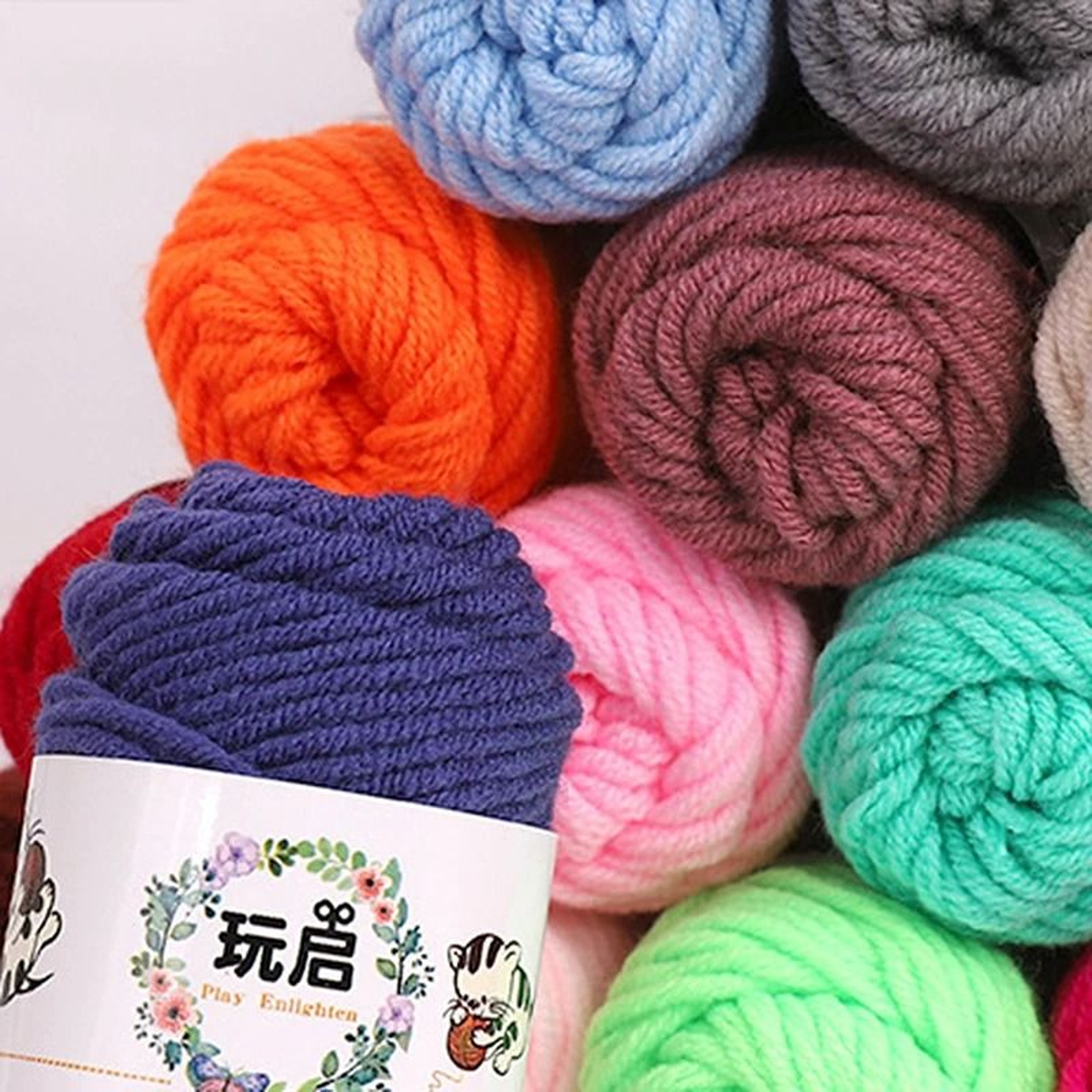 10g 5Ply Baby Milk Soft Cotton Wool Yarn Mini Roll For Crochet Sweaters Dolls Hats Crafts 1