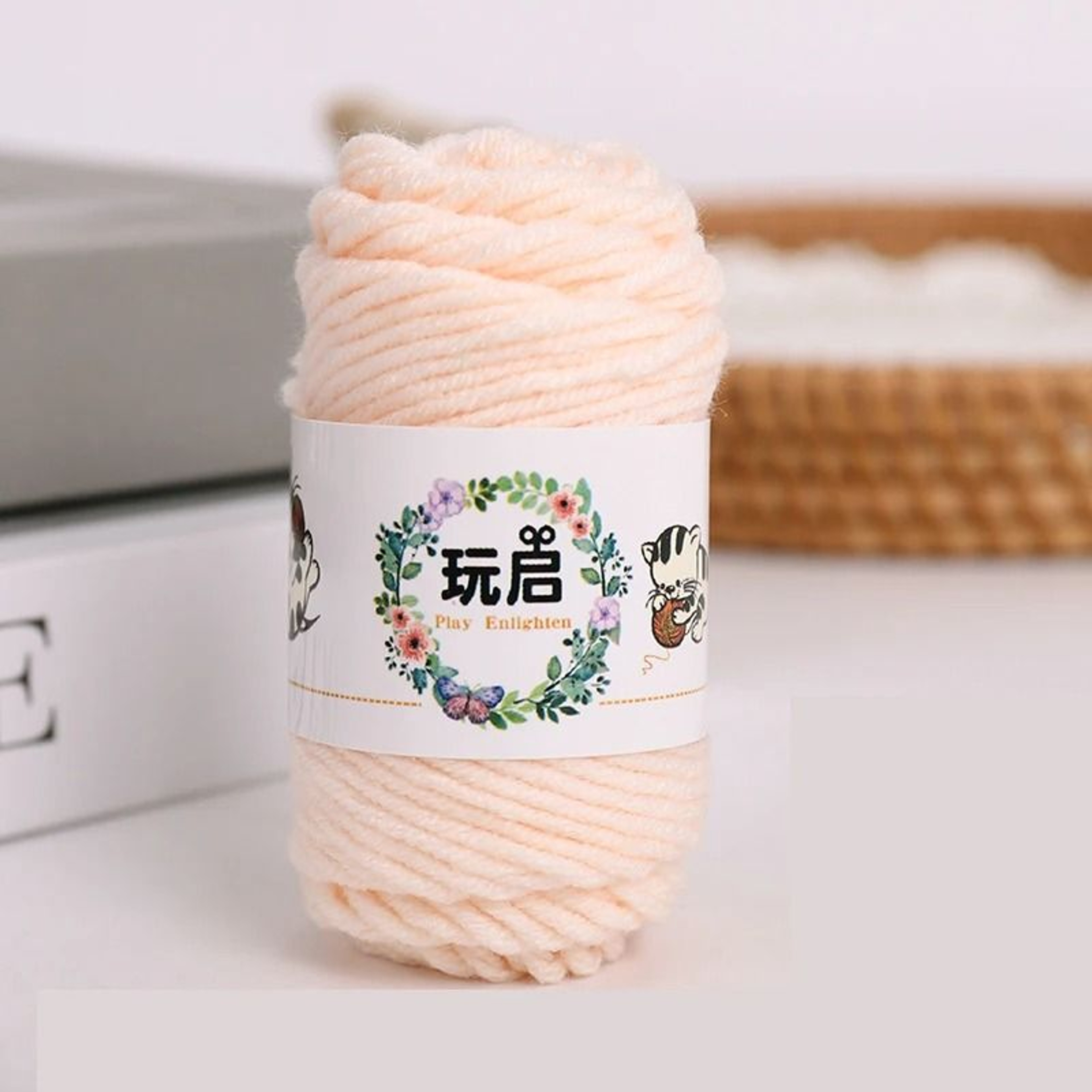 10g 5Ply Baby Milk Soft Cotton Wool Yarn Mini Roll For Crochet Sweaters Dolls Hats Crafts 7