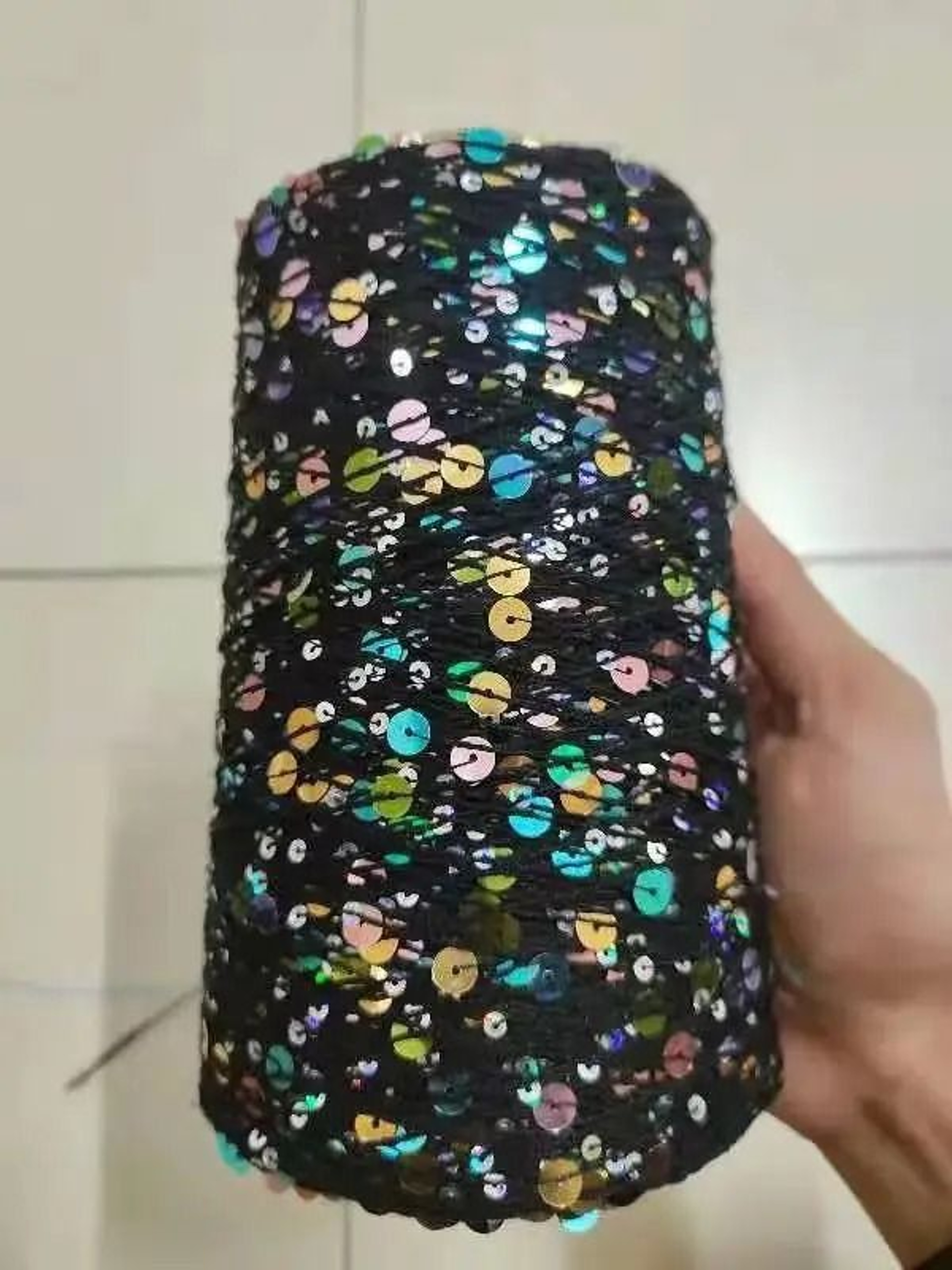 50g Sequins Cotton Yarn 6mm3mm Special Glitter Thread For DIY Crochet Dolls And Hand Knitting 2