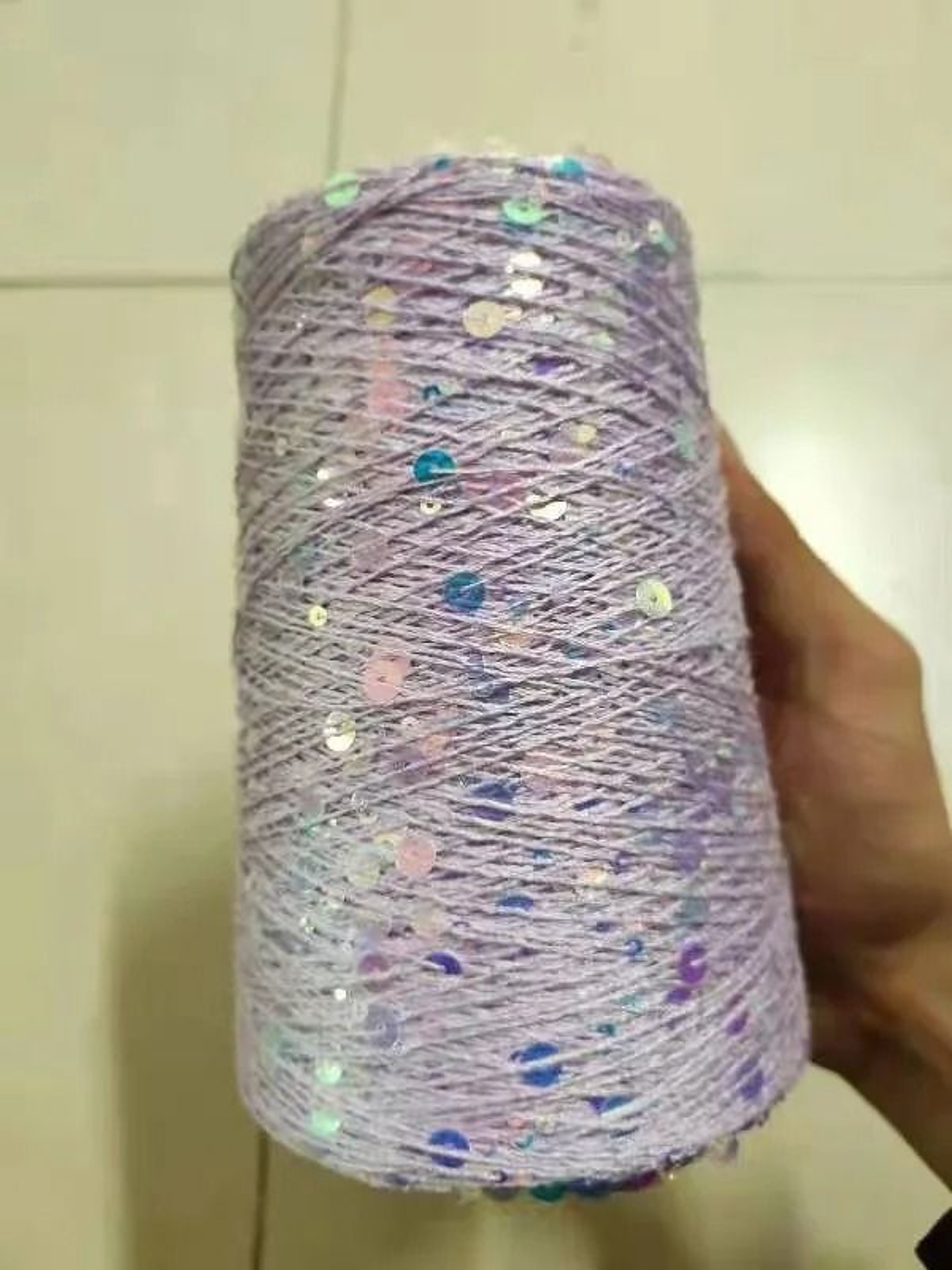 50g Sequins Cotton Yarn 6mm3mm Special Glitter Thread For DIY Crochet Dolls And Hand Knitting 21