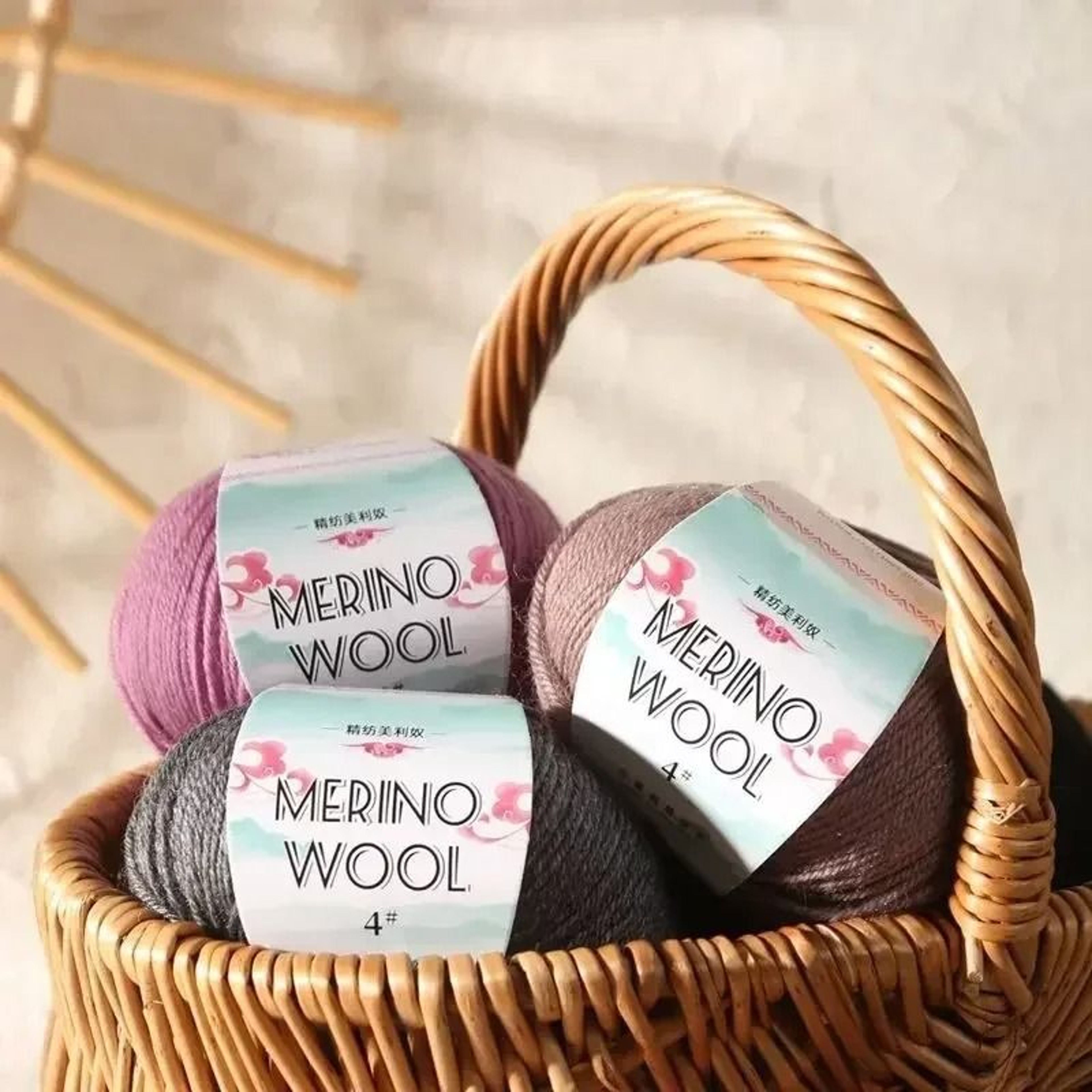 50g Merino Wool Yarn Ball Coarse Wool Thread For DIY Hand Knitting Sweaters And Scarves 3