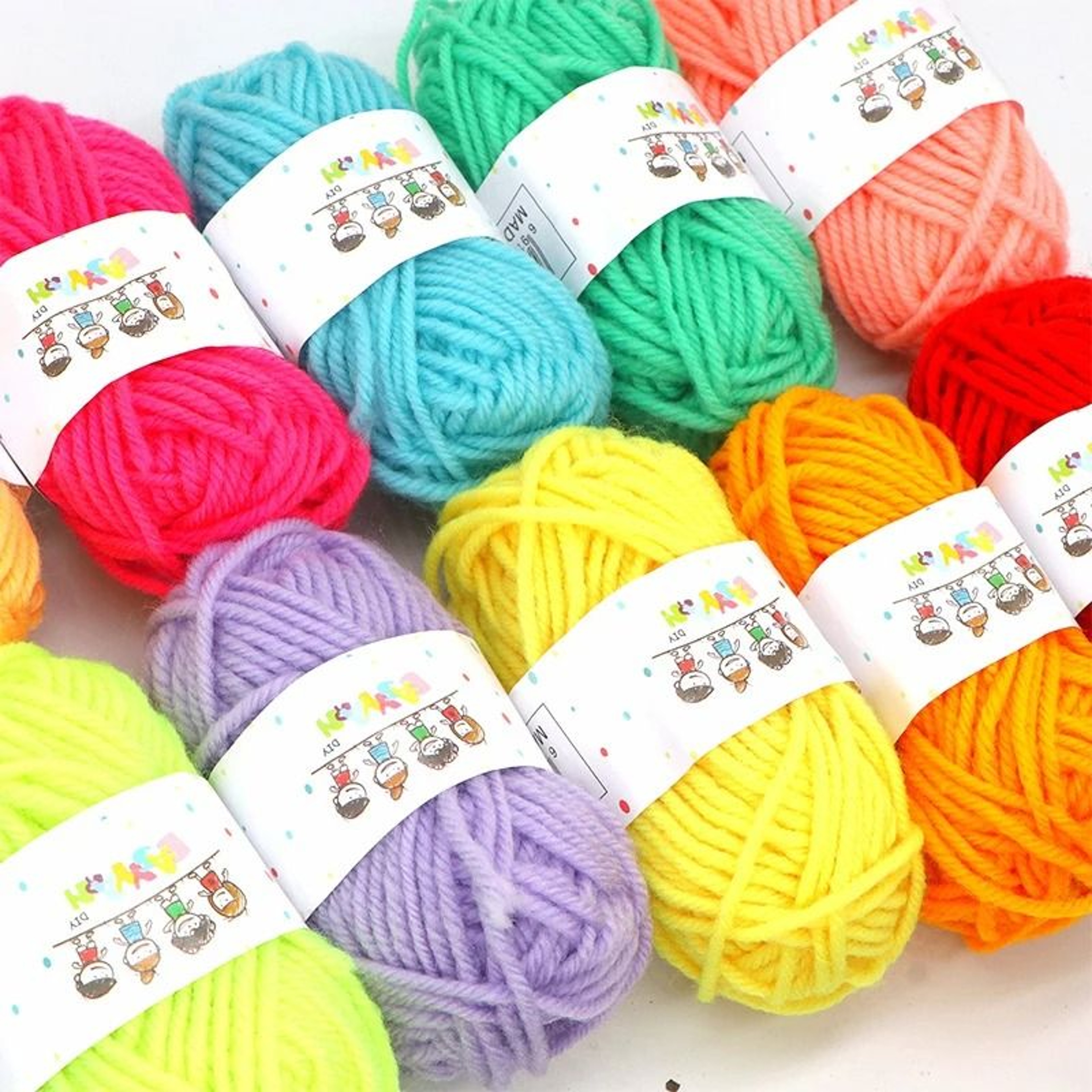 12Pcs Set Soft Cotton Wool Blend Yarn Fine Quality HandKnitting Thread For DIY Crochet Sweaters Sca 3