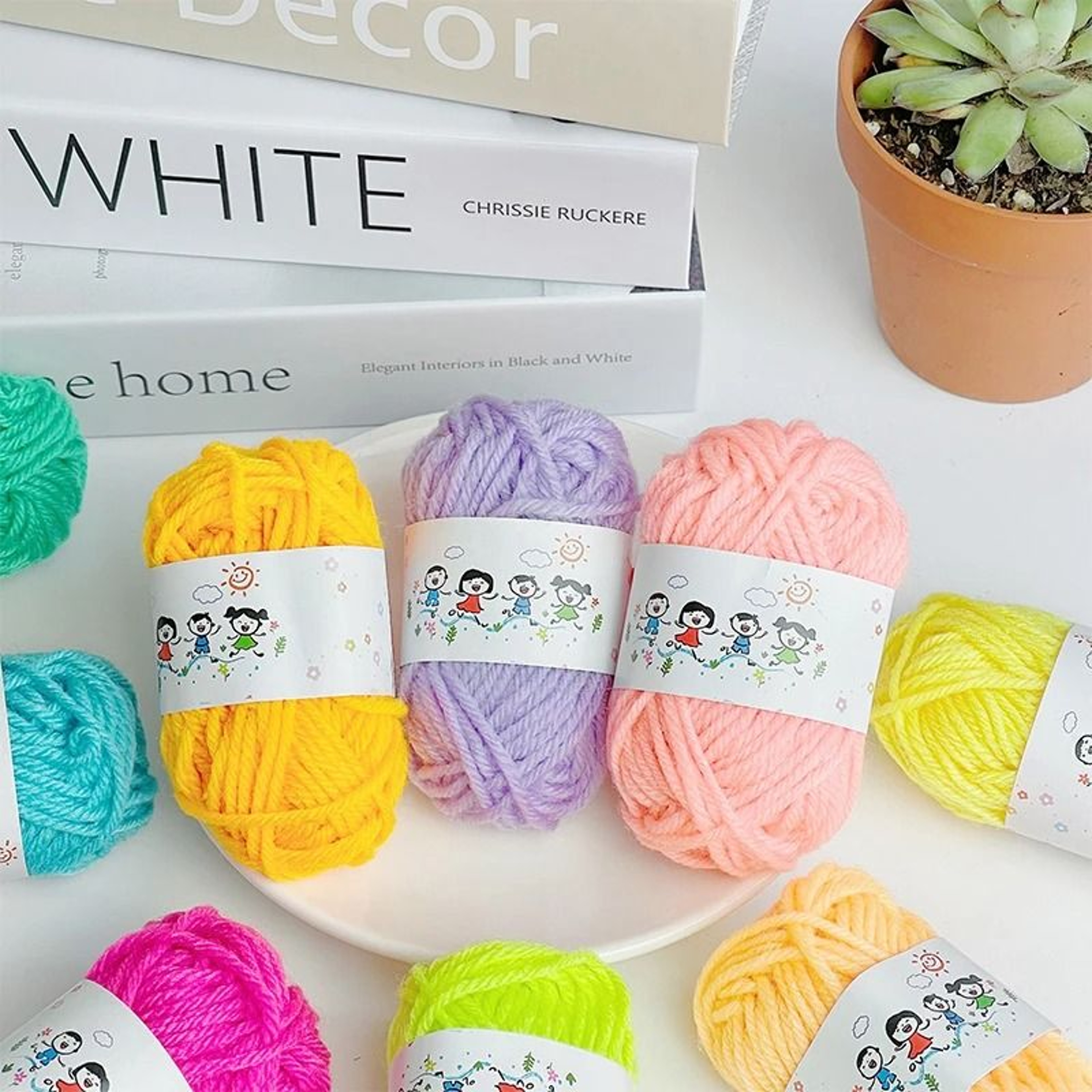 12Pcs Set Soft Cotton Wool Blend Yarn Fine Quality HandKnitting Thread For DIY Crochet Sweaters Sca 4