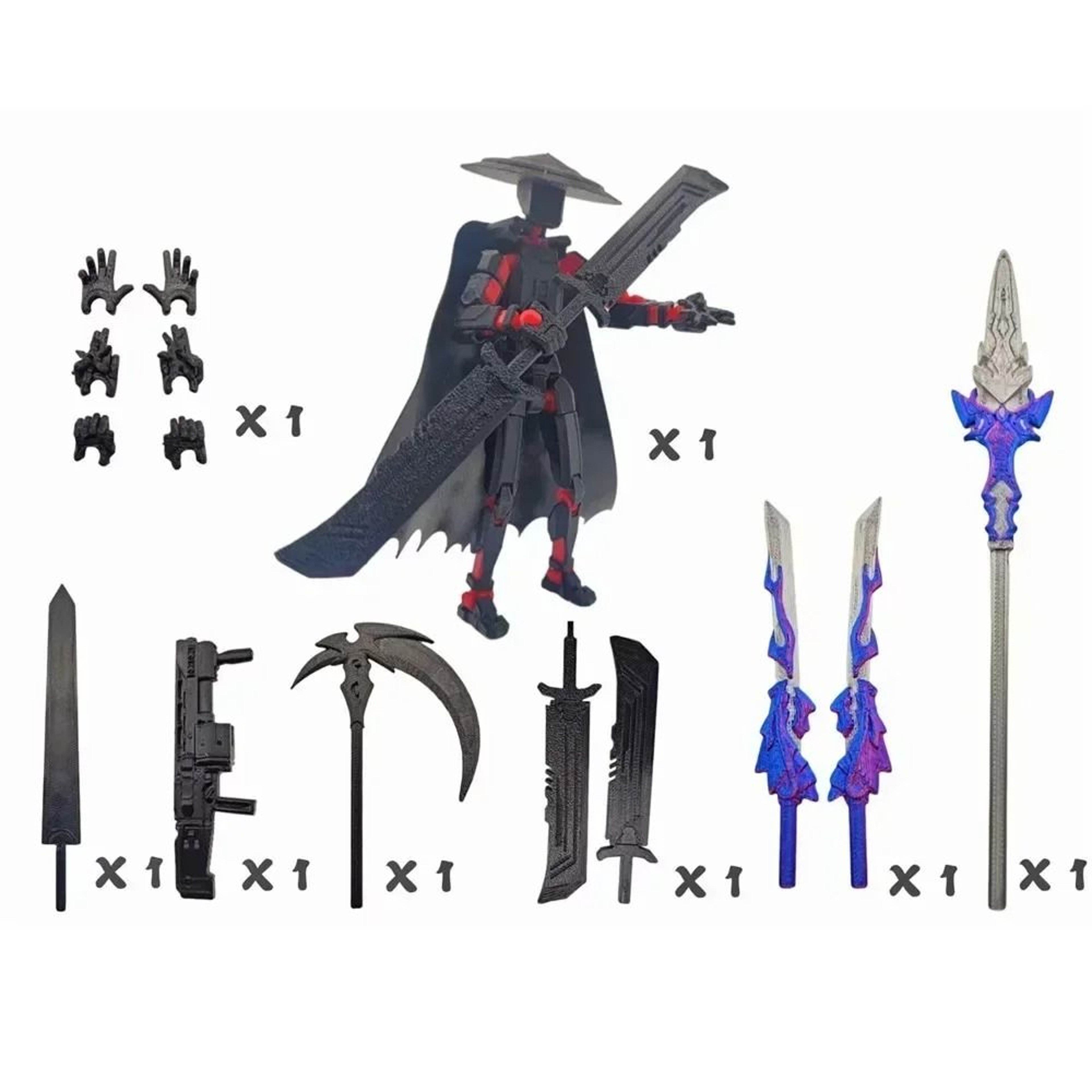 T13 Death Swordsman Titan 13 Action Figure MultiJointed Movable Dummy Lucky 13 10