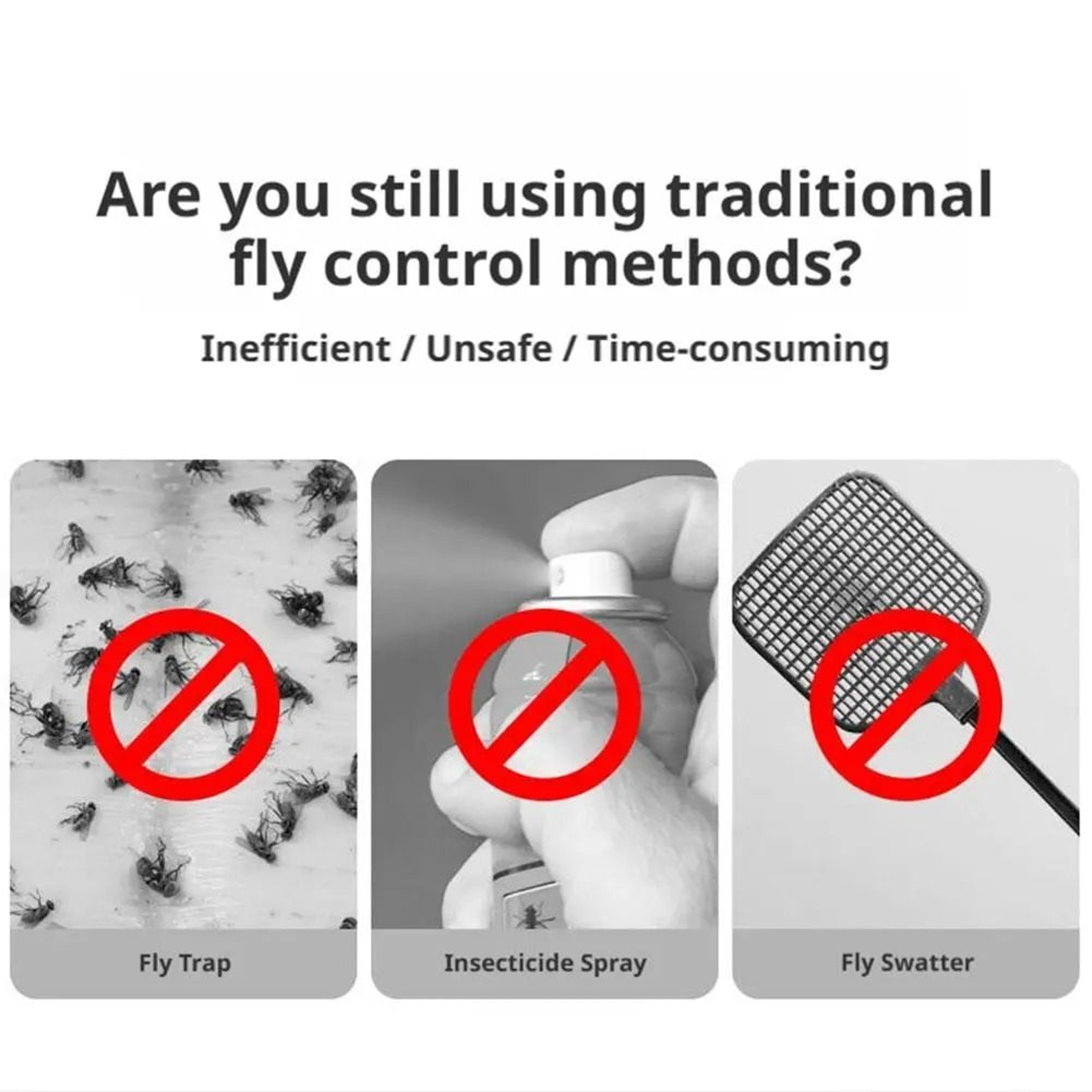 Quiet Automatic Rotating Electric Fly Trap USB Rechargeable Pest Catcher 4