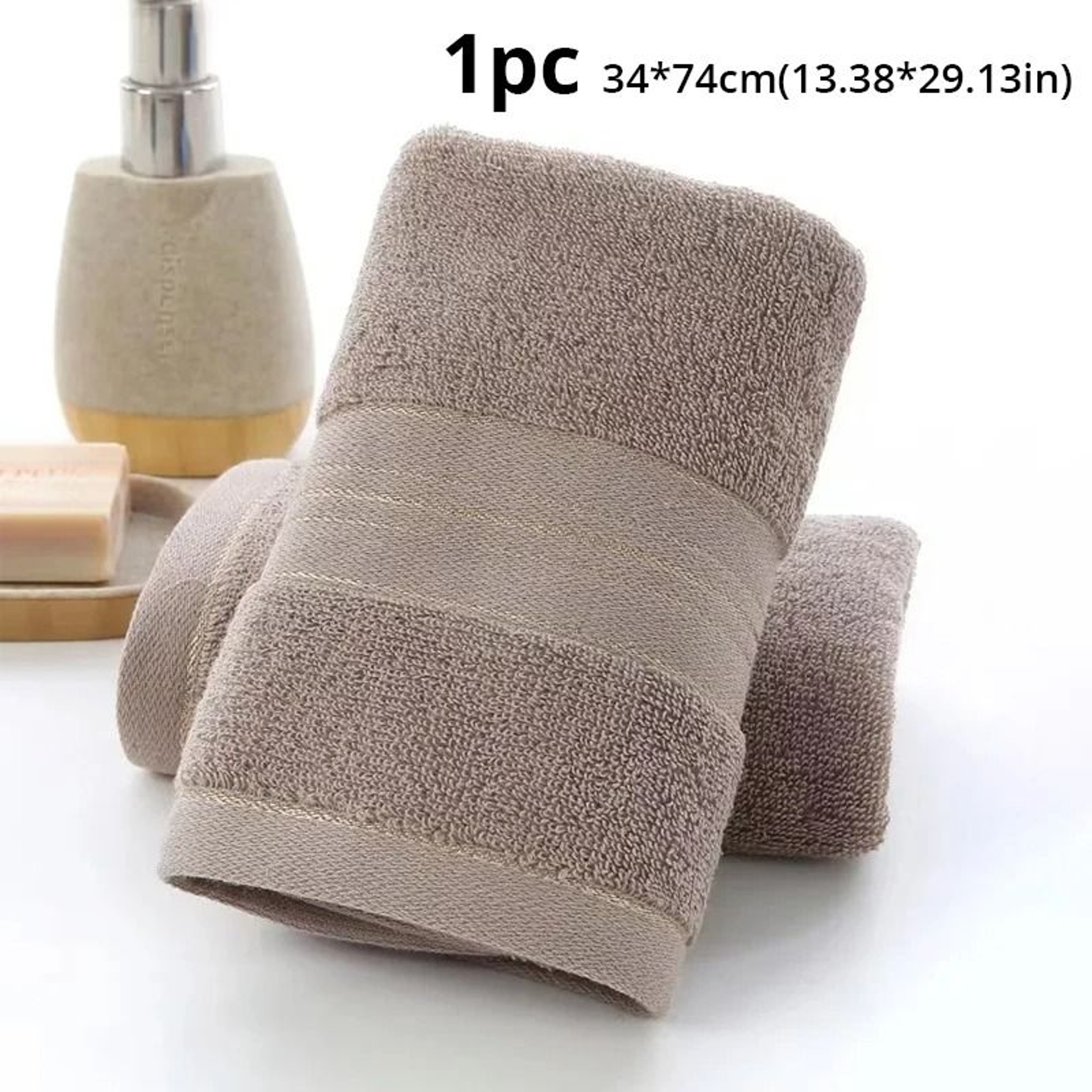Thickened Cotton Face Towel Highly Absorbent Soft Hand Towel 34x74cm Bath 6