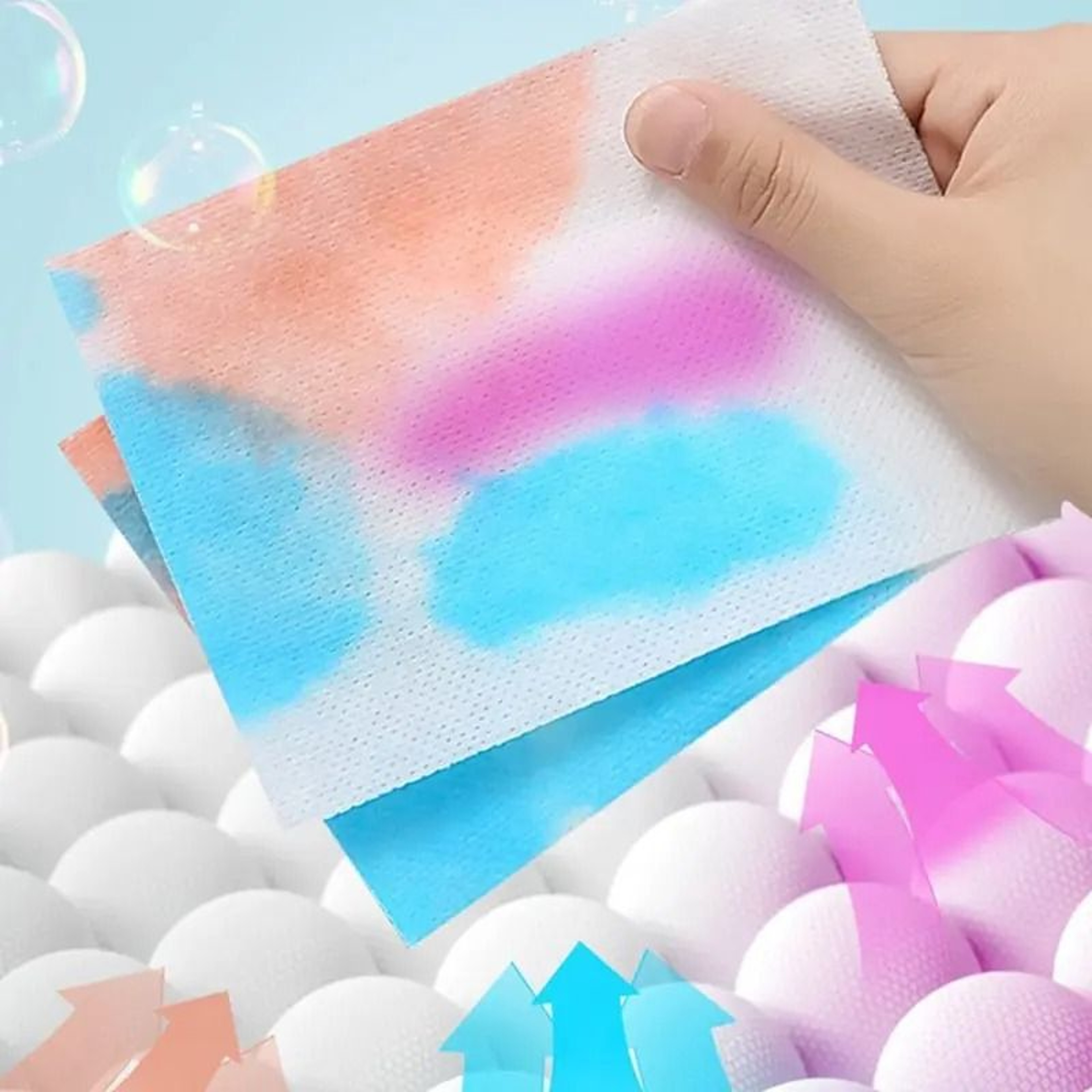 50Pcs Laundry Color Grabber Dye Absorption Sheets Anti Staining Washing Paper 1