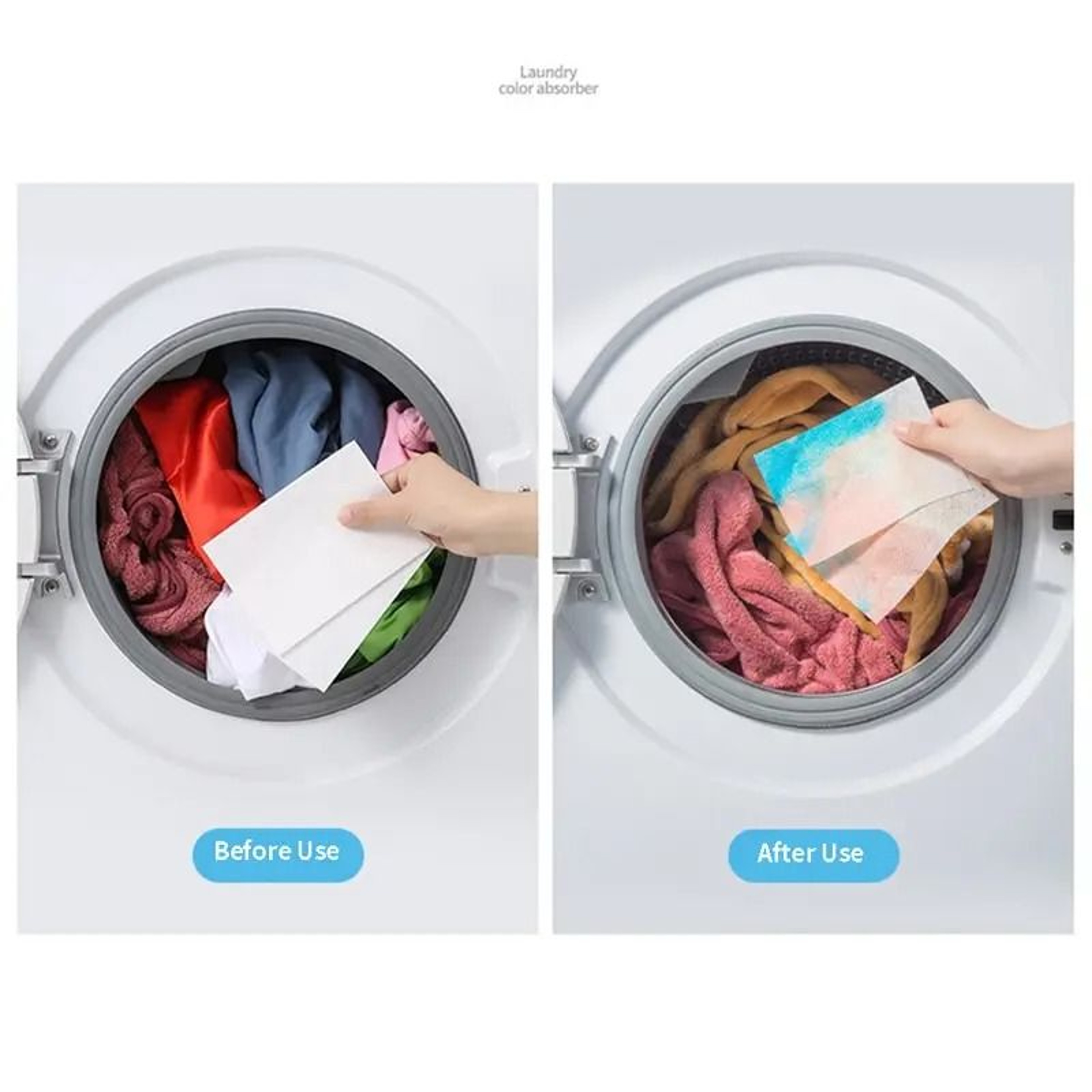 50Pcs Laundry Color Grabber Dye Absorption Sheets Anti Staining Washing Paper 4