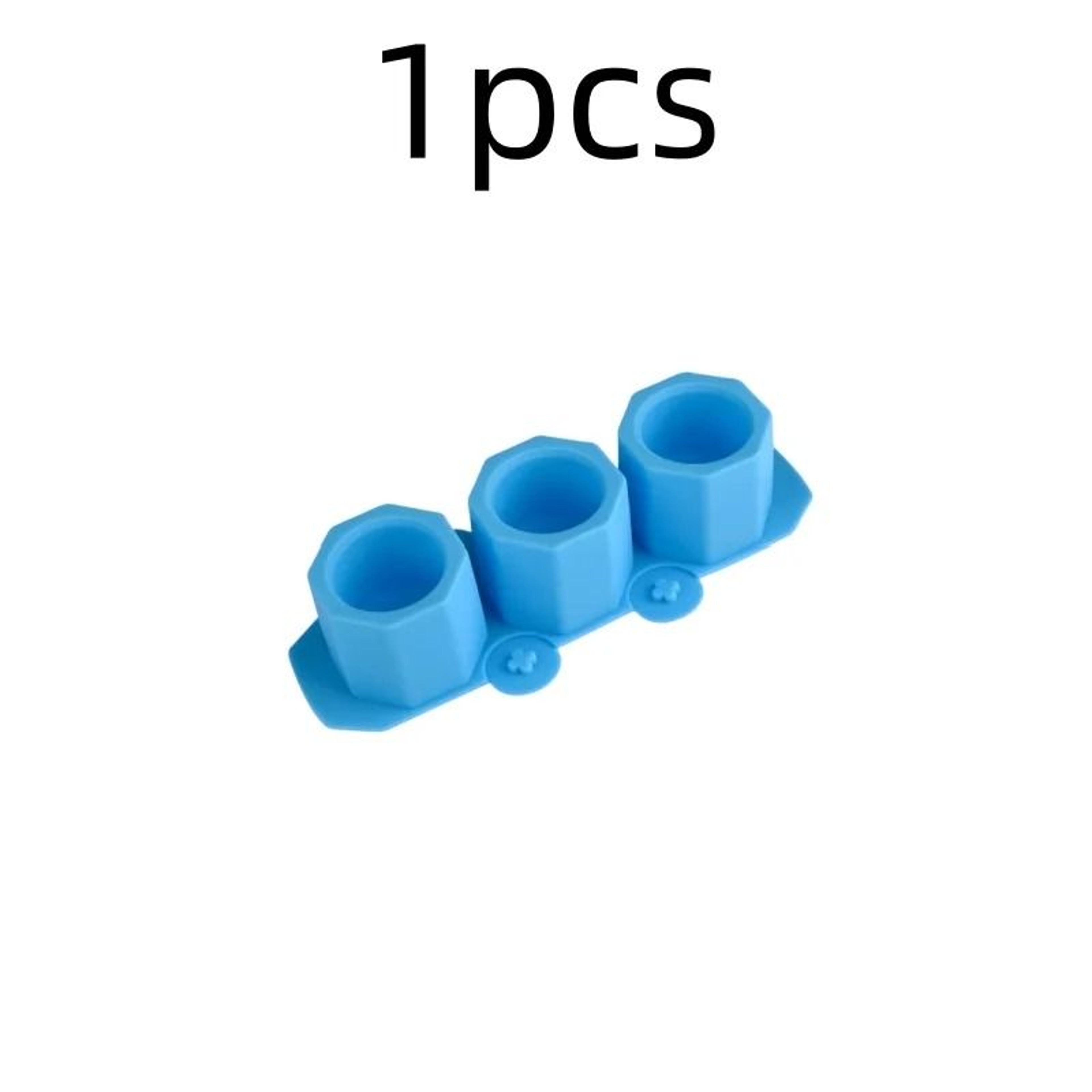 3Hole Round Concrete Flower Pot  Candle Vessel Silicone Mold 19