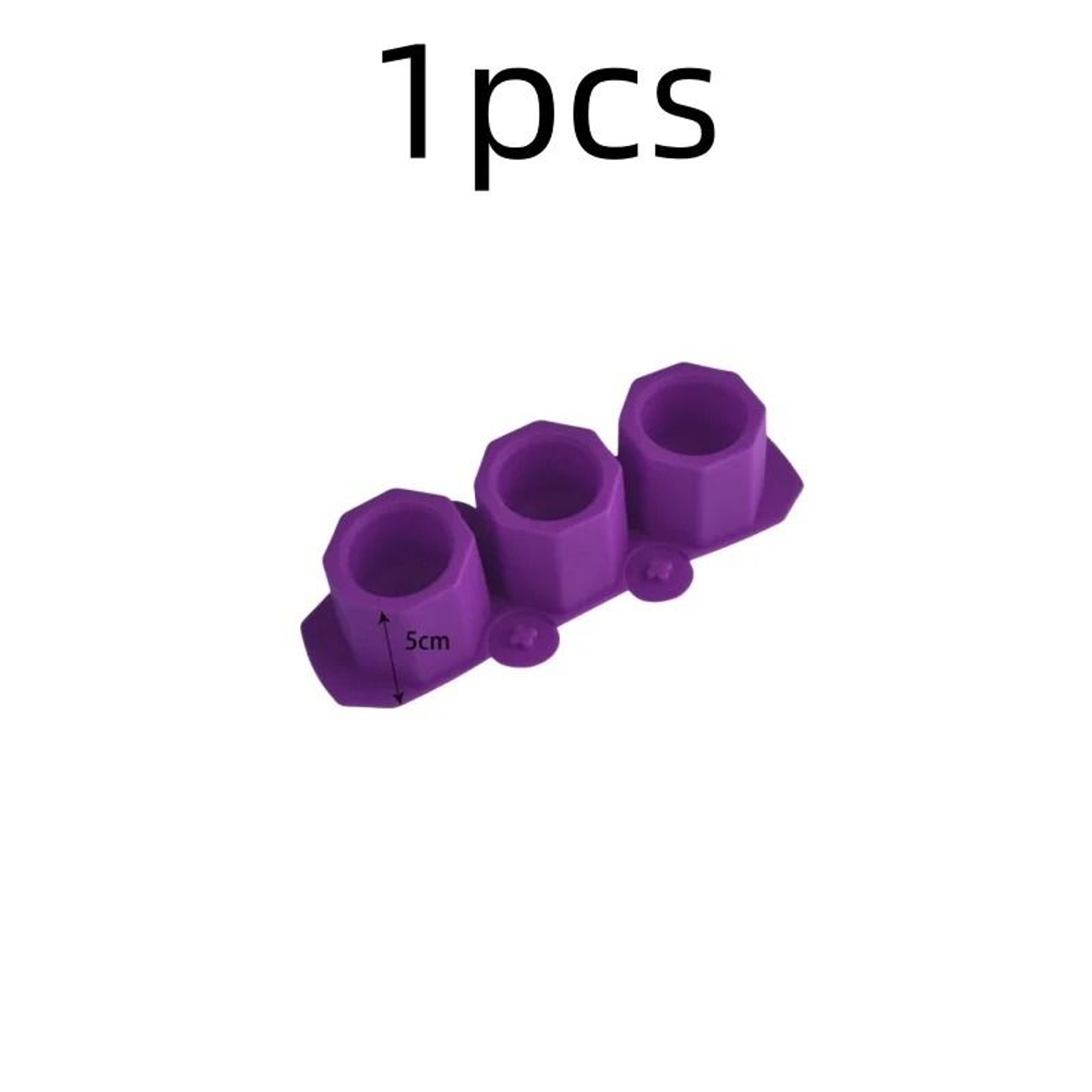 3Hole Round Concrete Flower Pot  Candle Vessel Silicone Mold 17