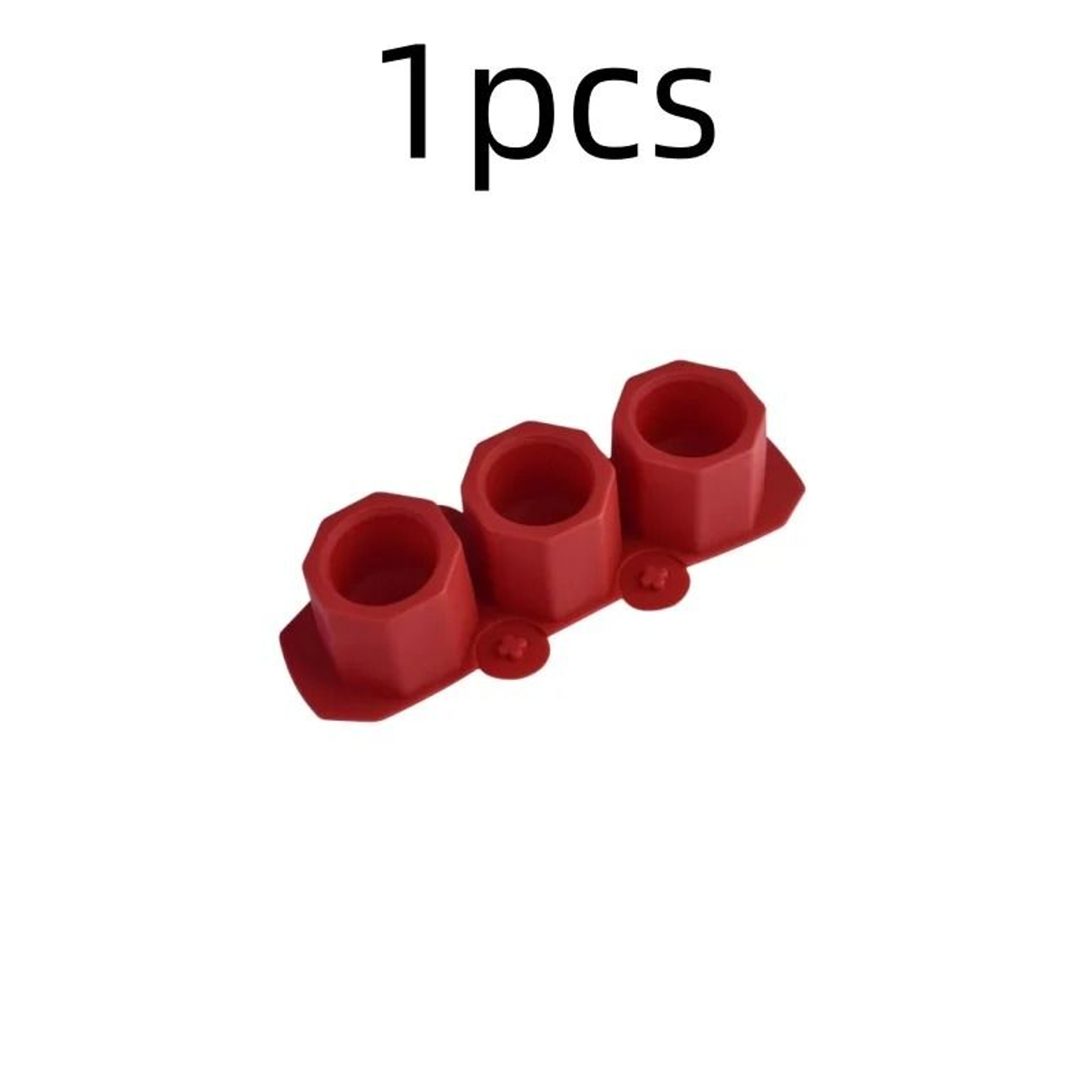 3Hole Round Concrete Flower Pot  Candle Vessel Silicone Mold 18