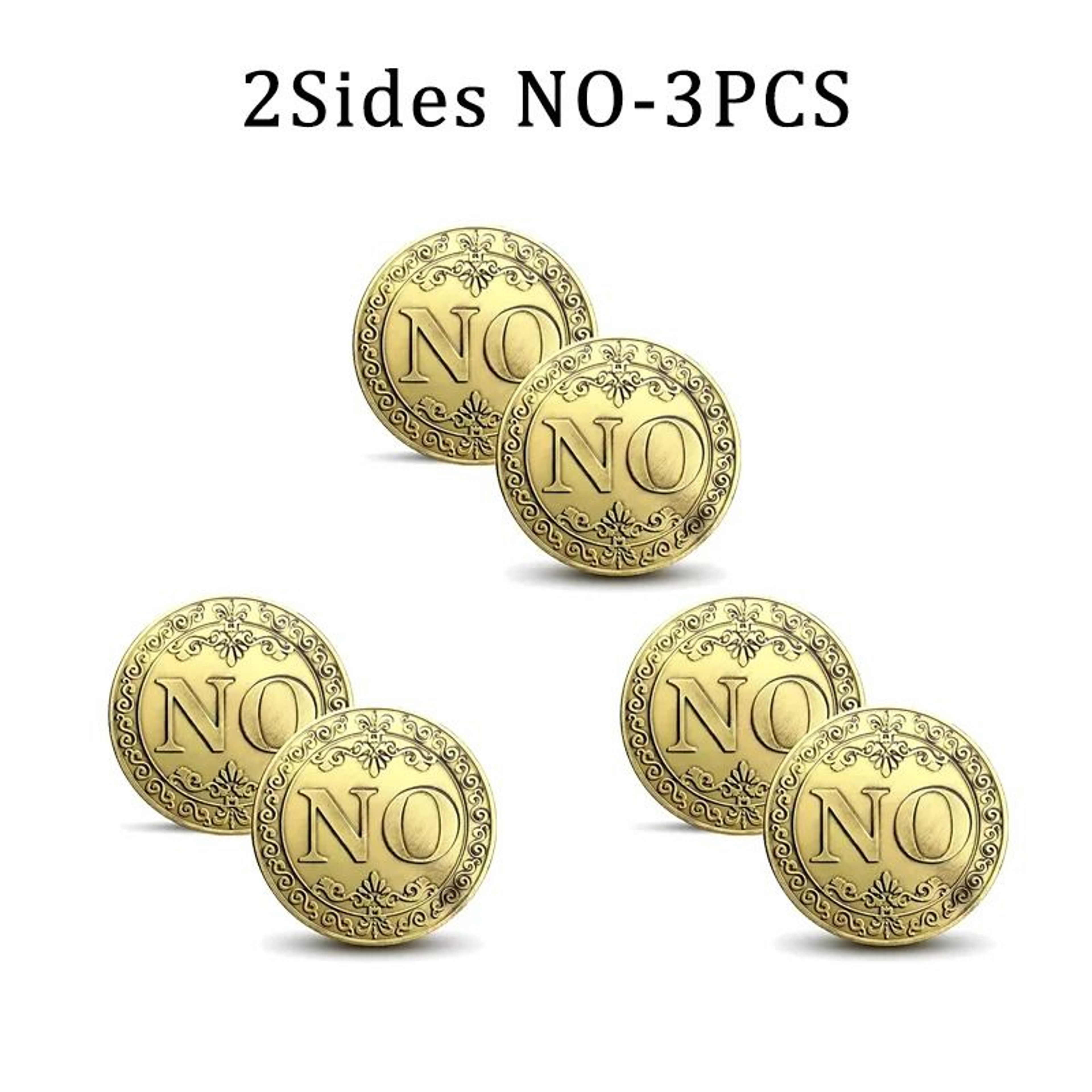 Vintage Antique Bronze YES NO Decision Coin  Good Luck Commemorative Challenge Coin 11