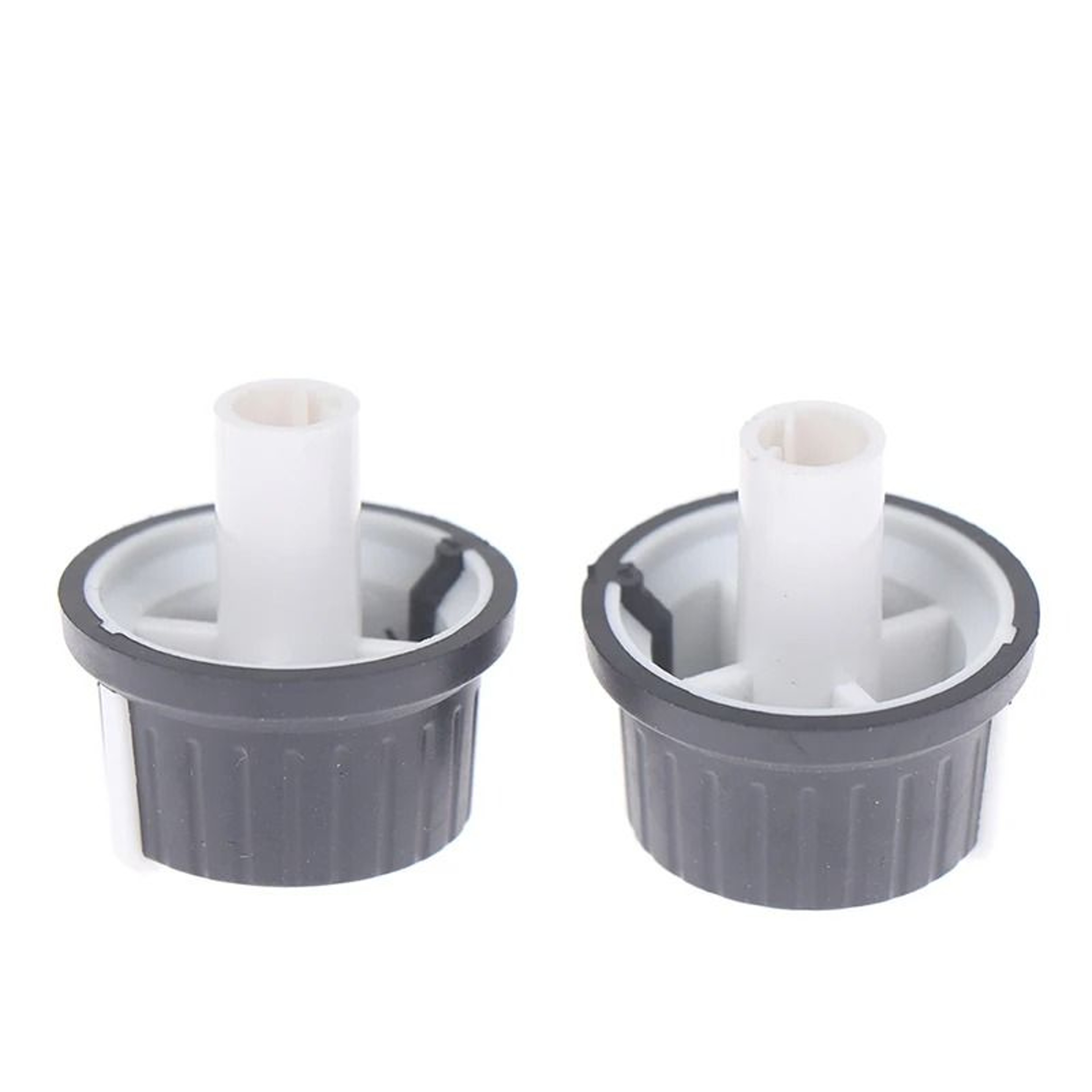 2Pcs Rubber HalfShaft Knob Caps For Potentiometers  Rotary Encoders 0