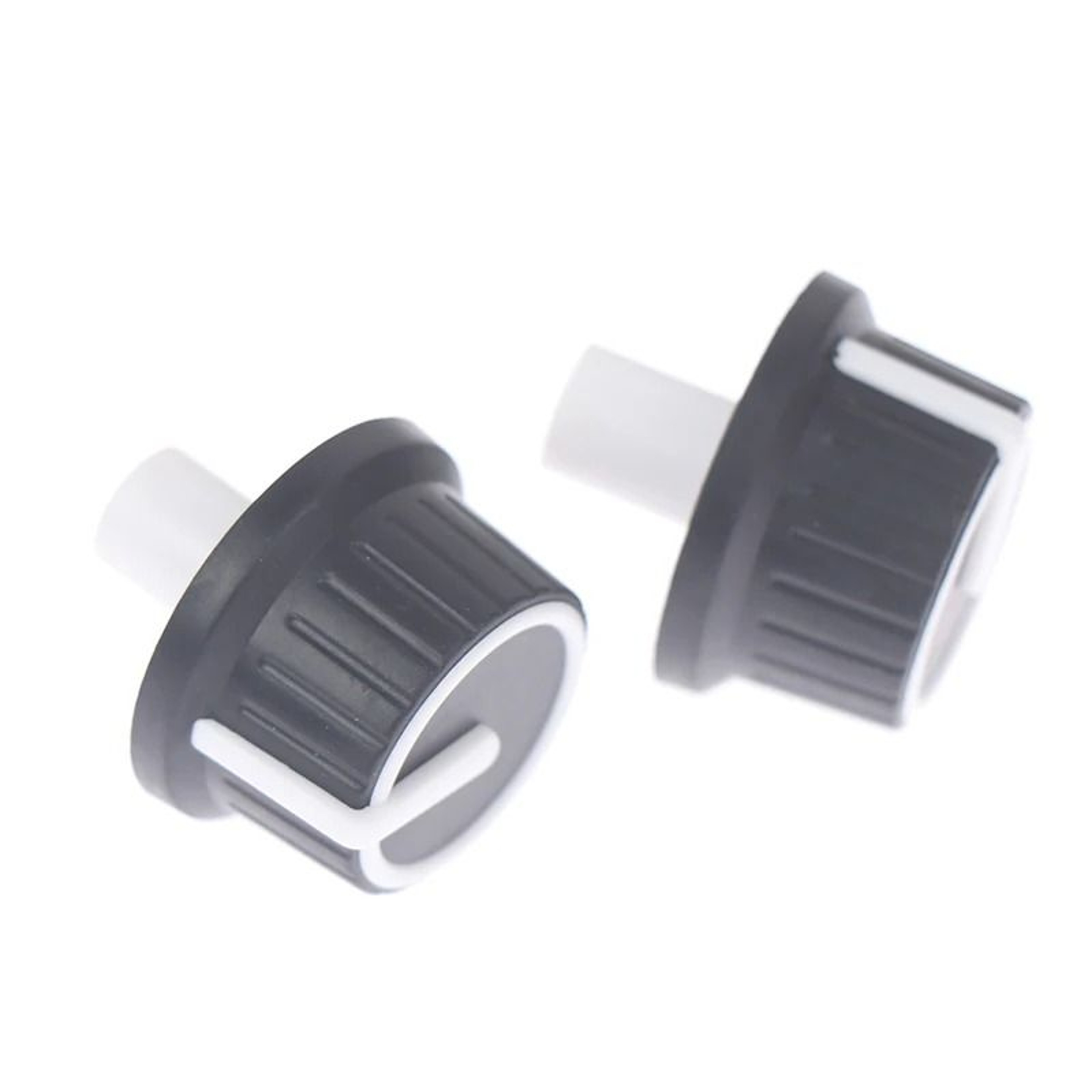 2Pcs Rubber HalfShaft Knob Caps For Potentiometers  Rotary Encoders 3