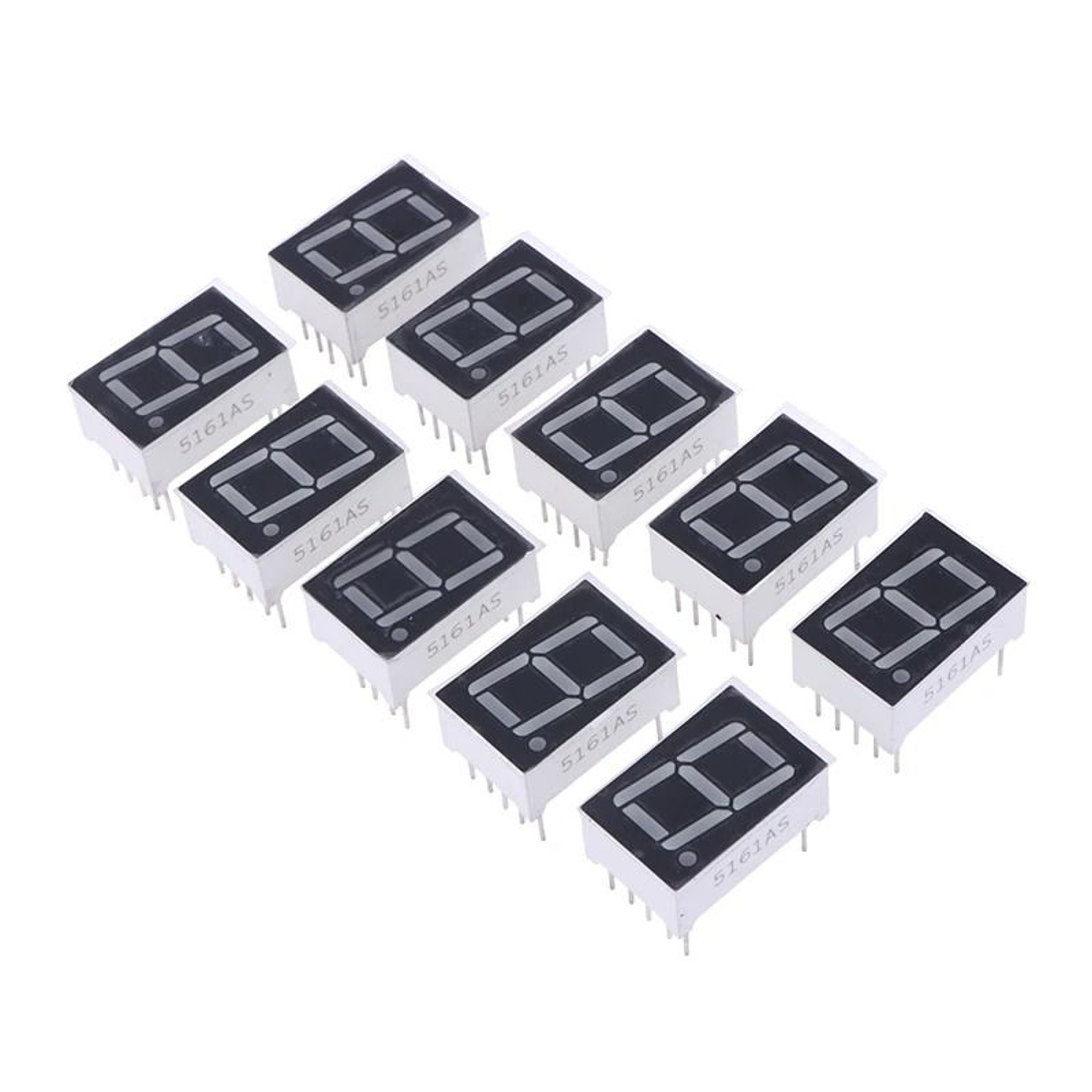 10Pcs 056Inch SingleDigit 7Segment Red LED Digital Display Tubes 7