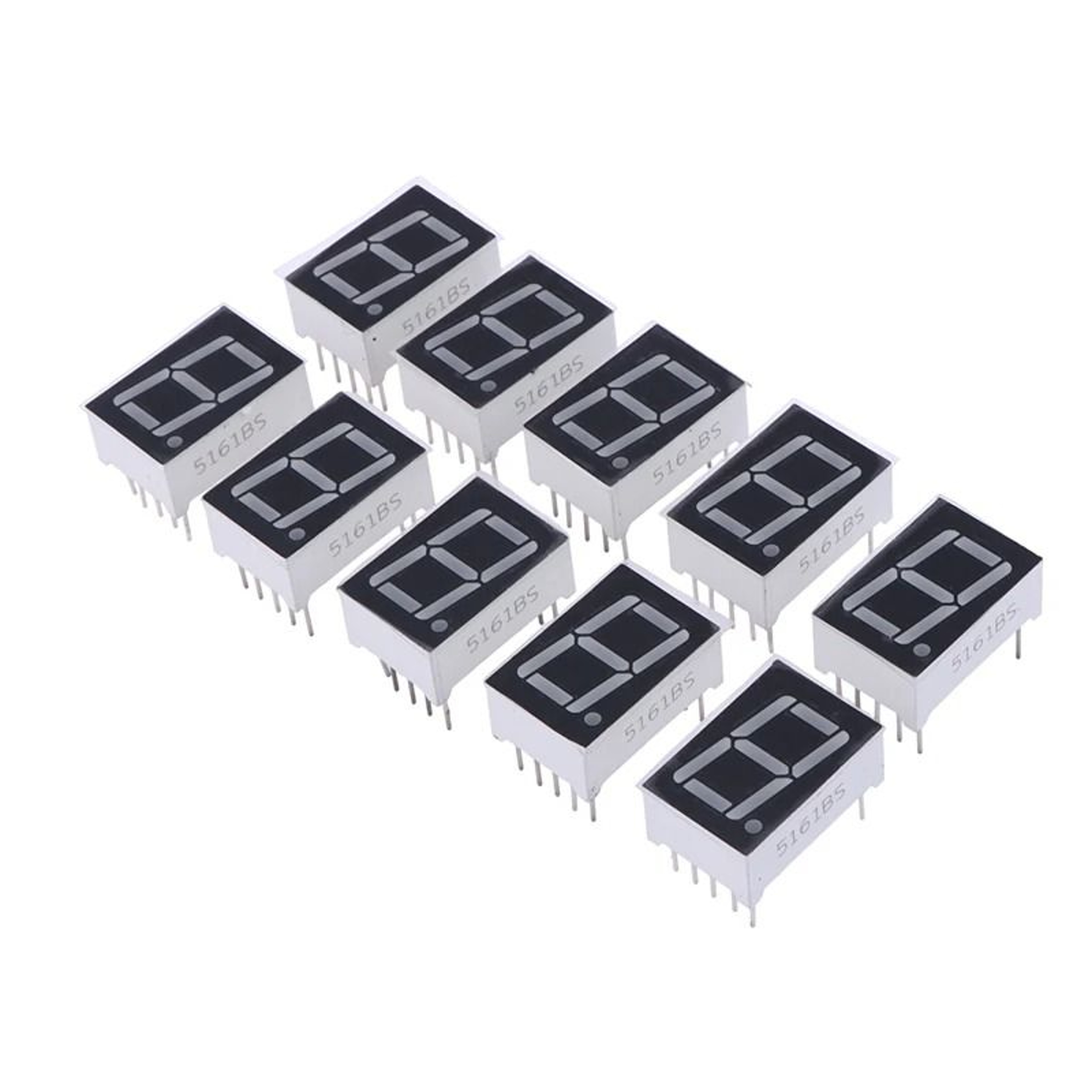 10Pcs 056Inch SingleDigit 7Segment Red LED Digital Display Tubes 6