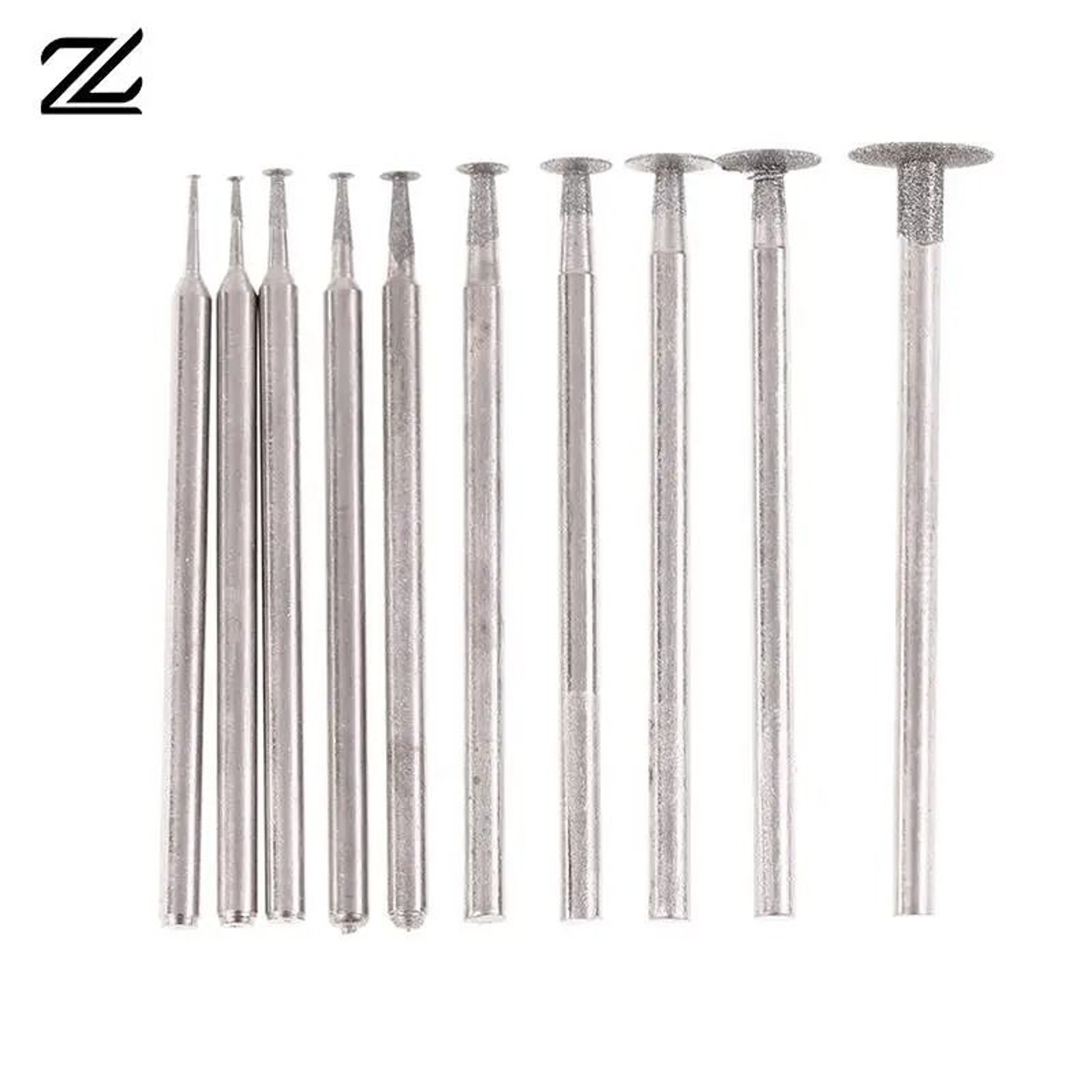 10Size UltraThin THead Diamond Grinding Bit Set 235mm Shank 0