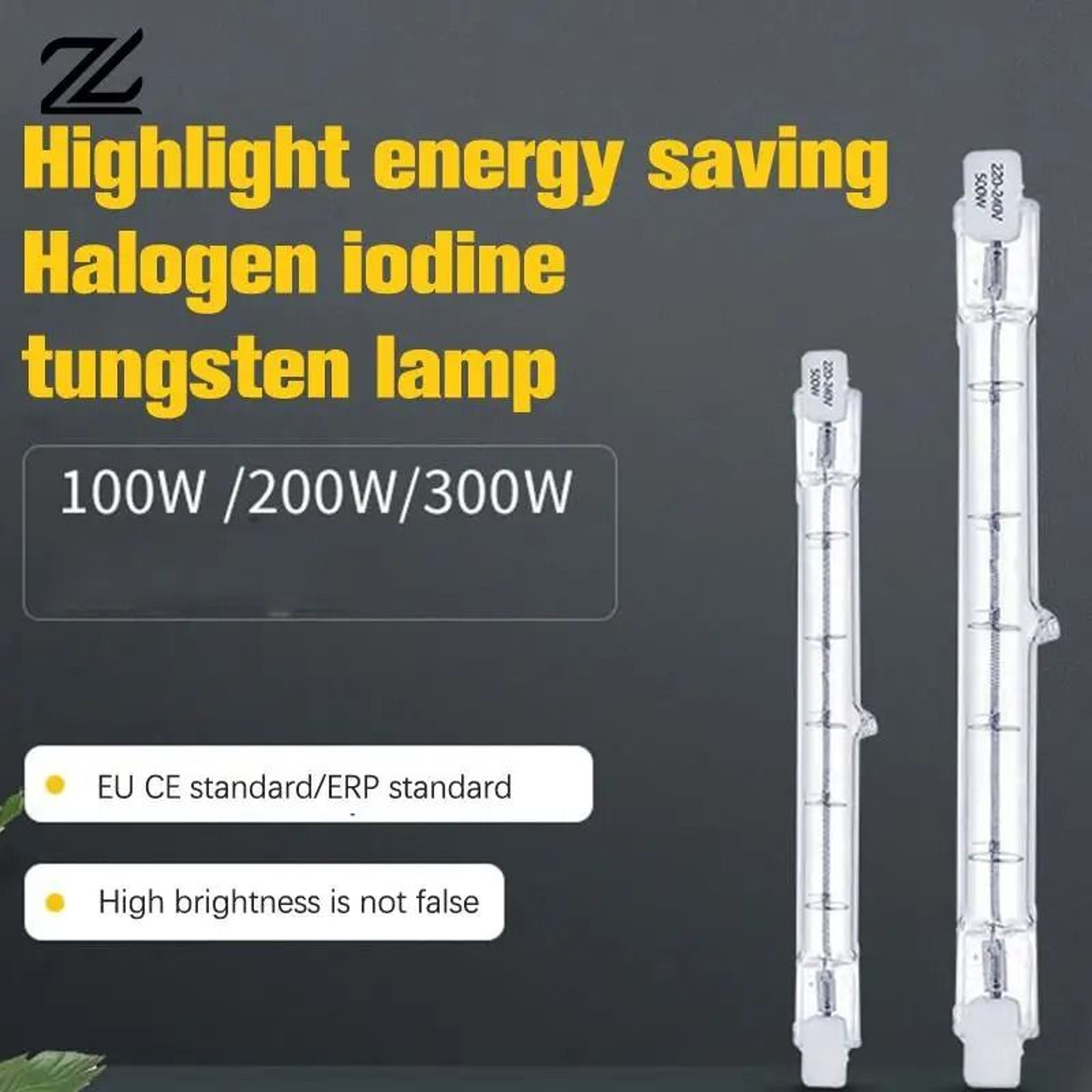 118mm DoubleEnded Linear R7s Halogen Light Bulb 100W  200W  300W AC 230V 0