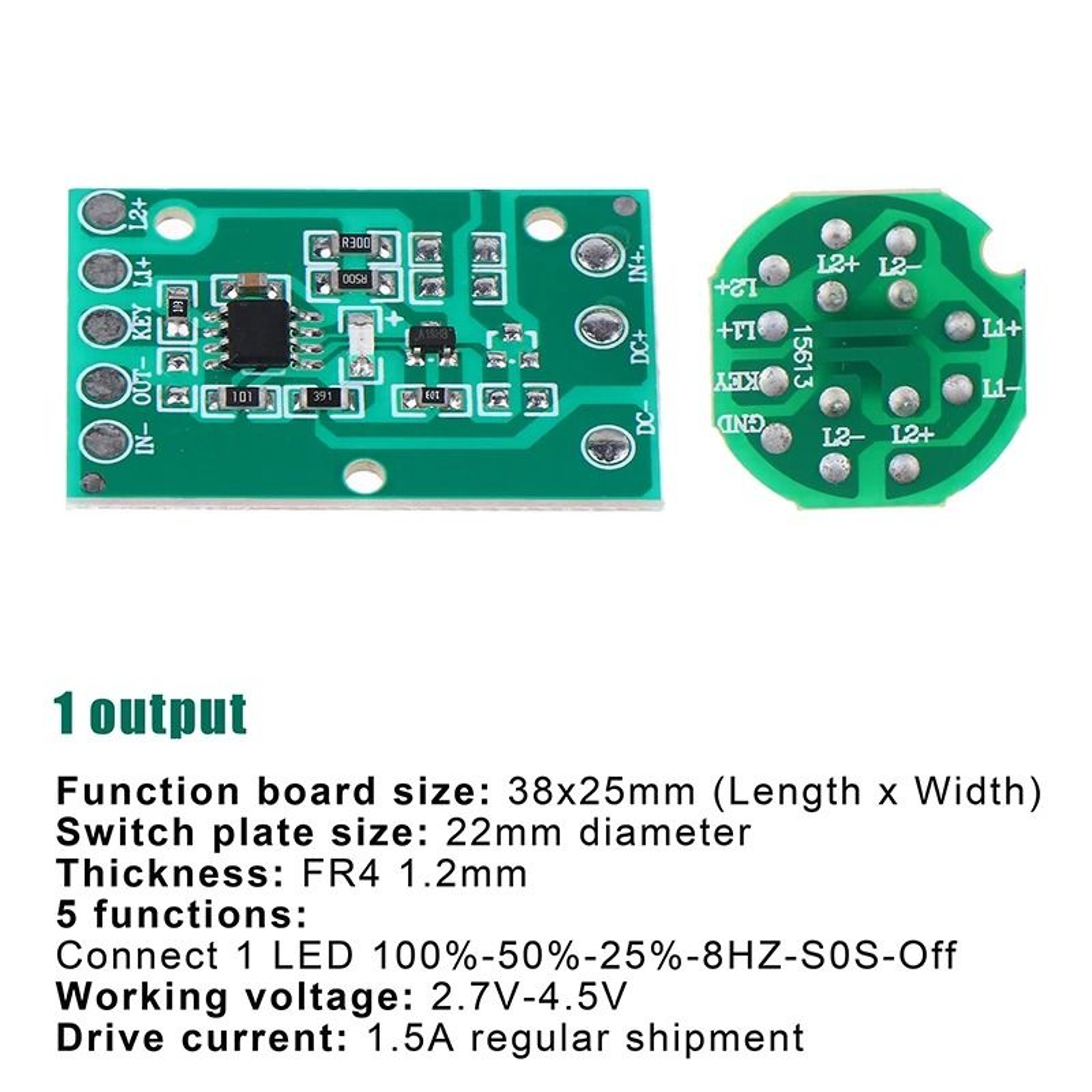 HZ8813 Flashlight Driver Board 3Mode  5Mode For T6 U2 L2 LED Circuit Control 6