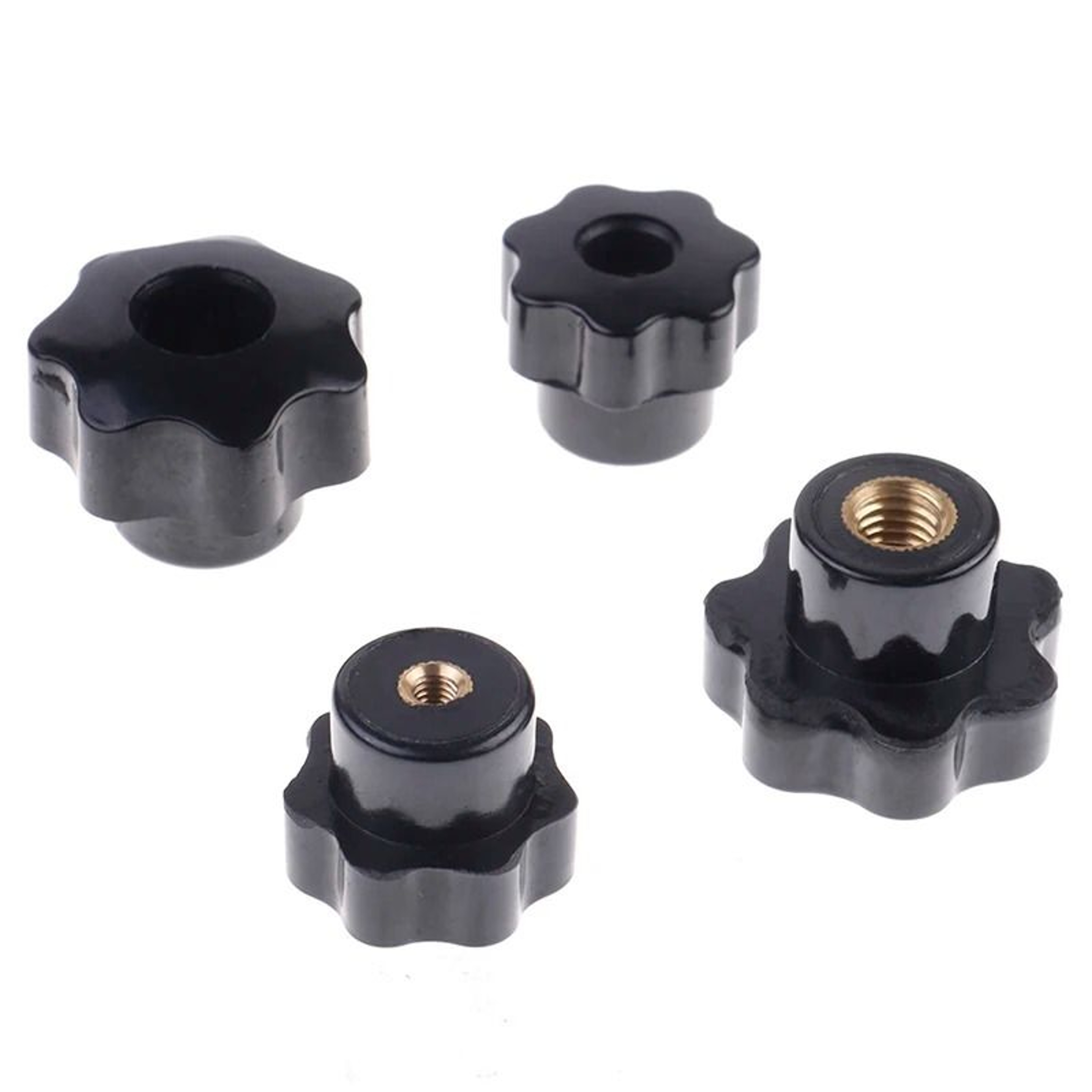 Plum Blossom HandTighten Star Clamping Knob Nuts M4 M5 M6 M8 Thread 3