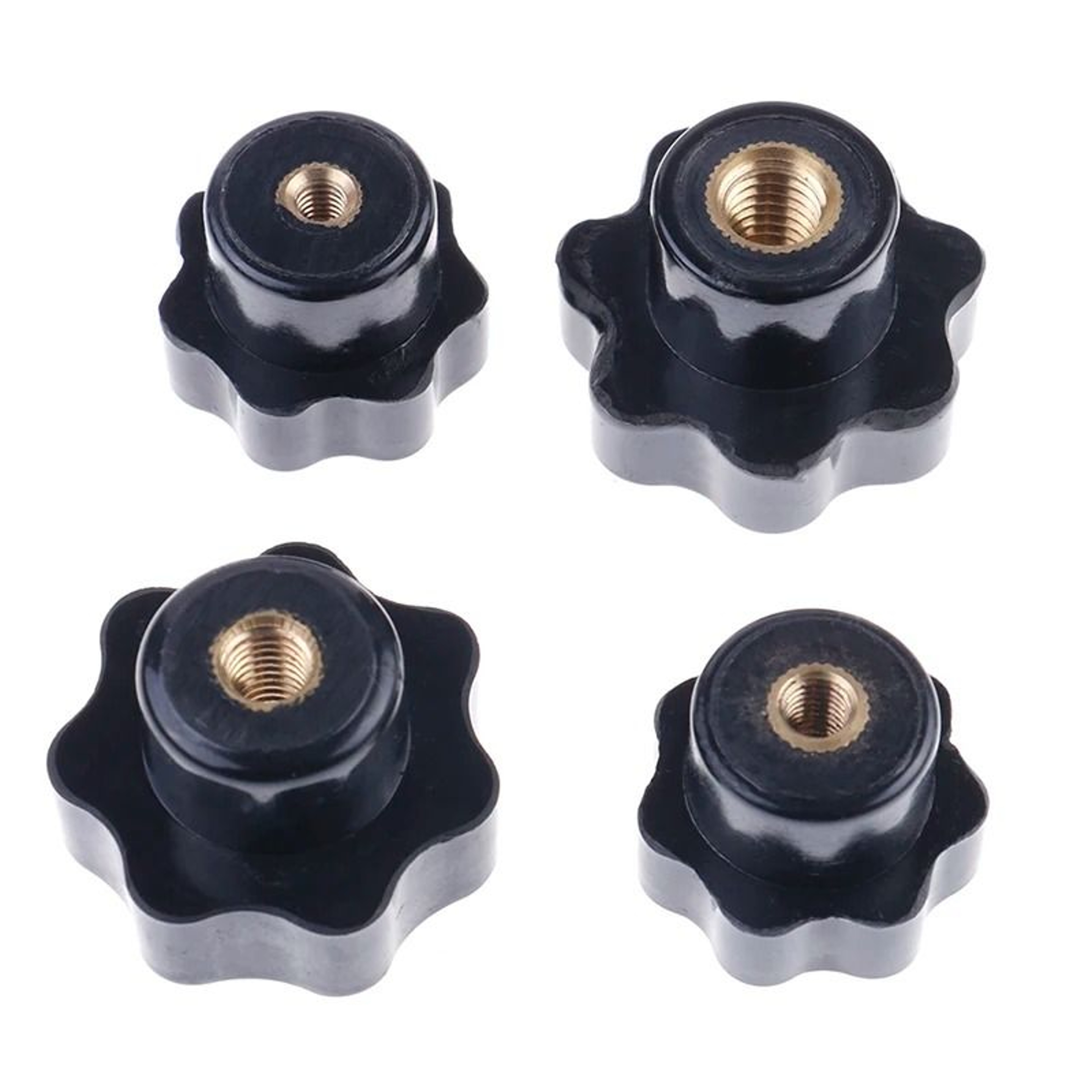 Plum Blossom HandTighten Star Clamping Knob Nuts M4 M5 M6 M8 Thread 2