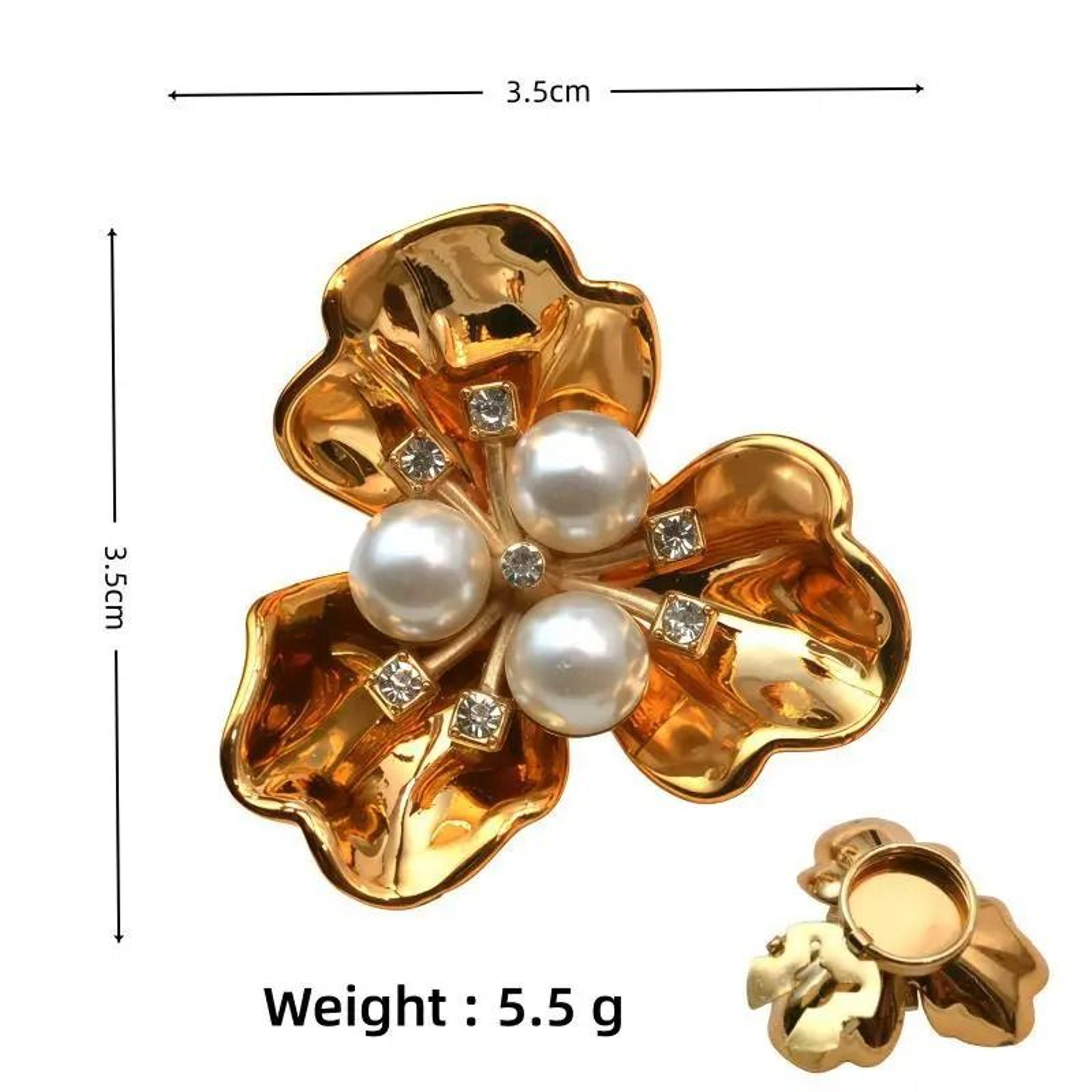 Crystal Pearl Detachable ClipOn Button Covers For Shirts  Coats 12