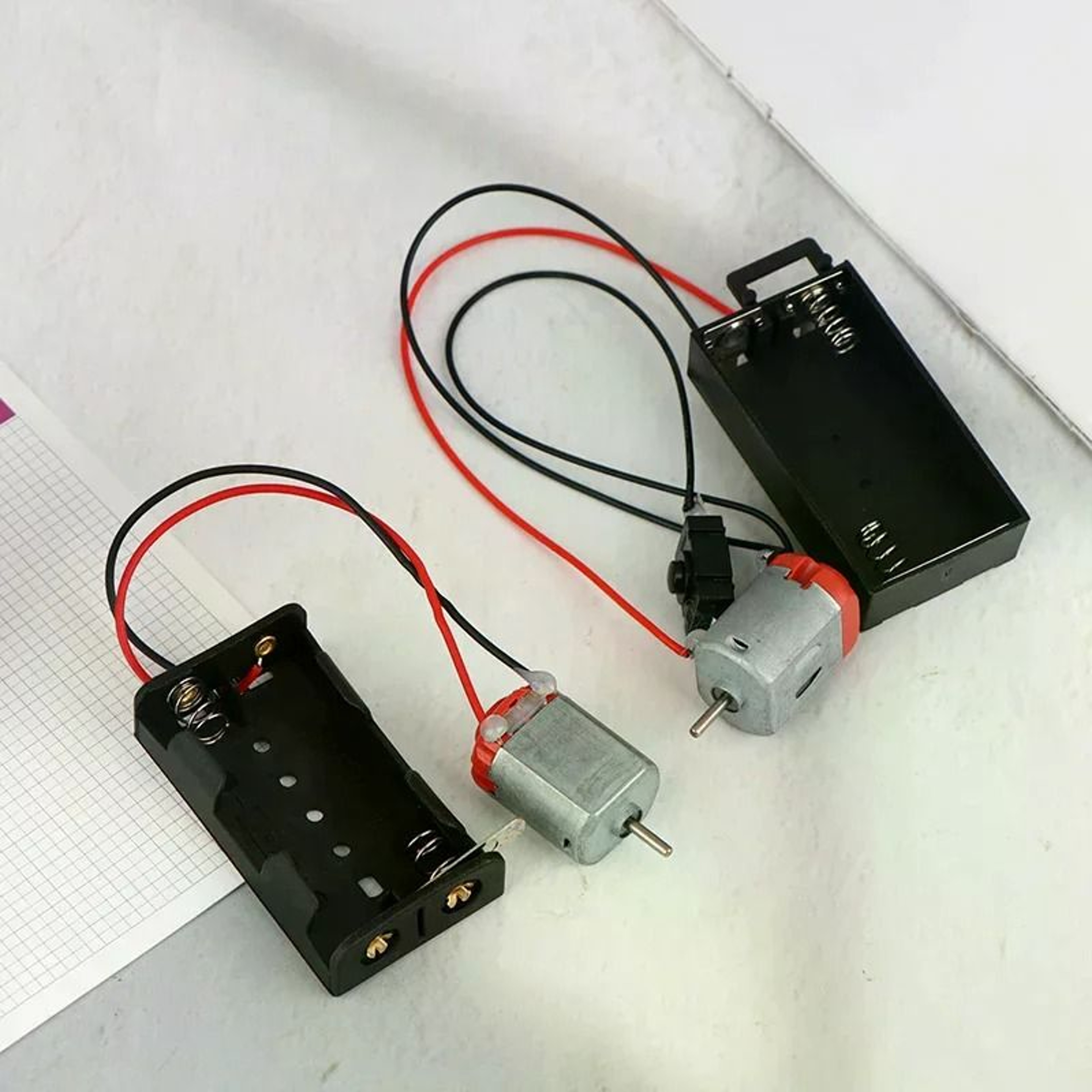 130 Mini Electric Motor Kit With Dual Battery Holder  Switch 16500 RPM 1