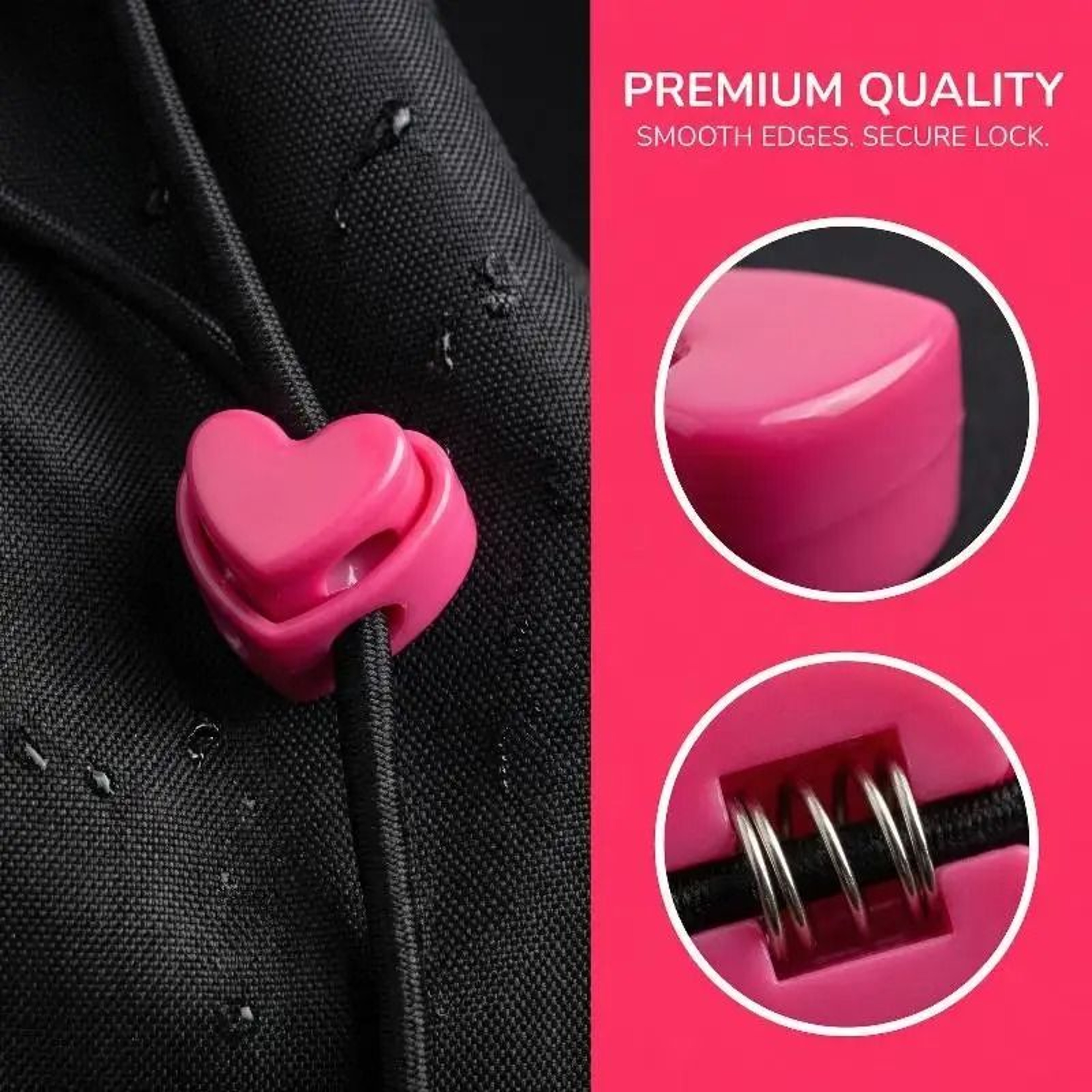 5Pcs DoubleHole SpringLoaded Cord Locks Multicolor Drawstring Toggle Fasteners 1
