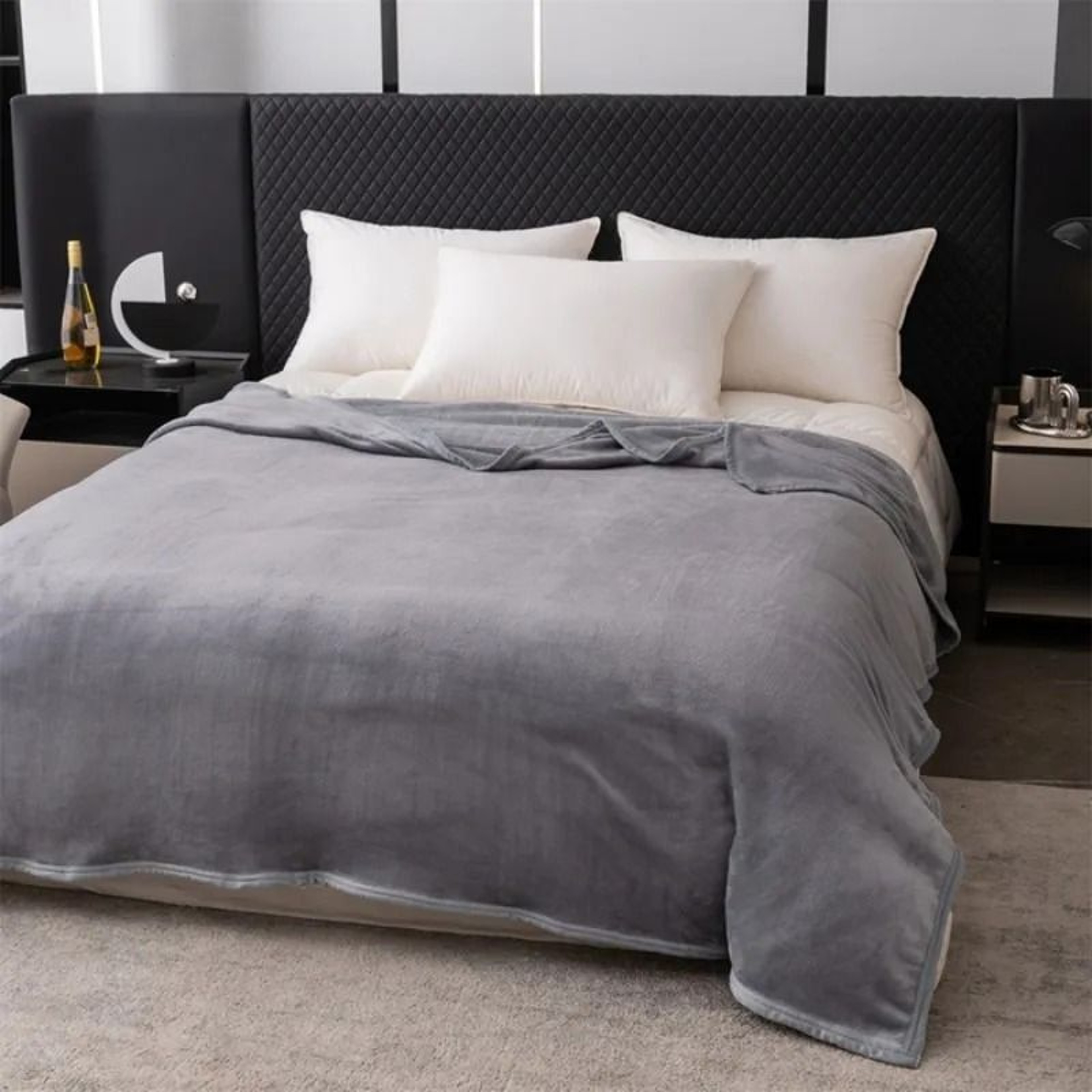 Spring Autumn Soft Flannel Throw Blanket MultiFunctional Cozy Nap Shawl  Bed Cover 3